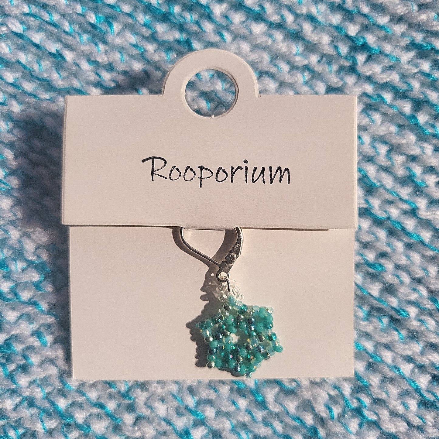 Aqua Snowflake Stitch Marker