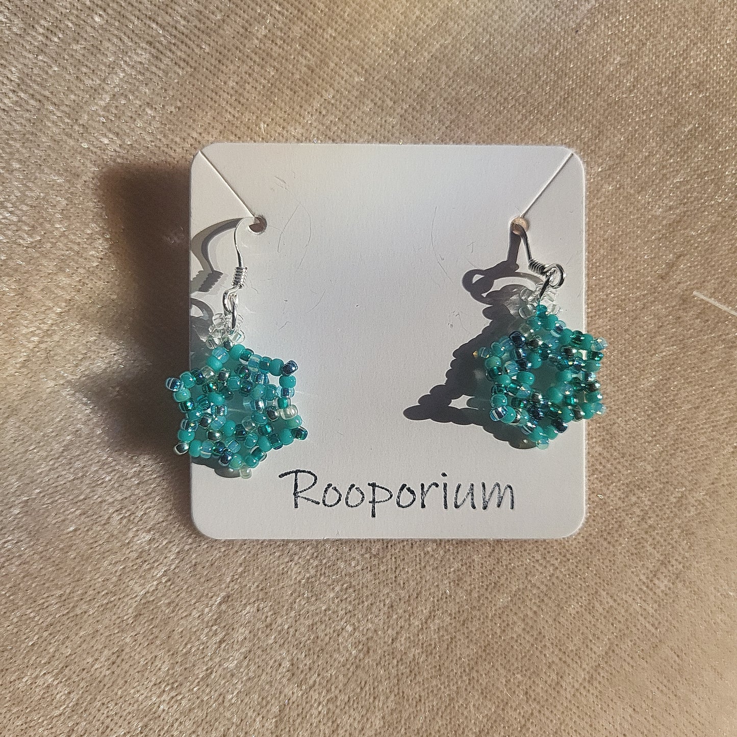 Aqua Snowflake Earrings