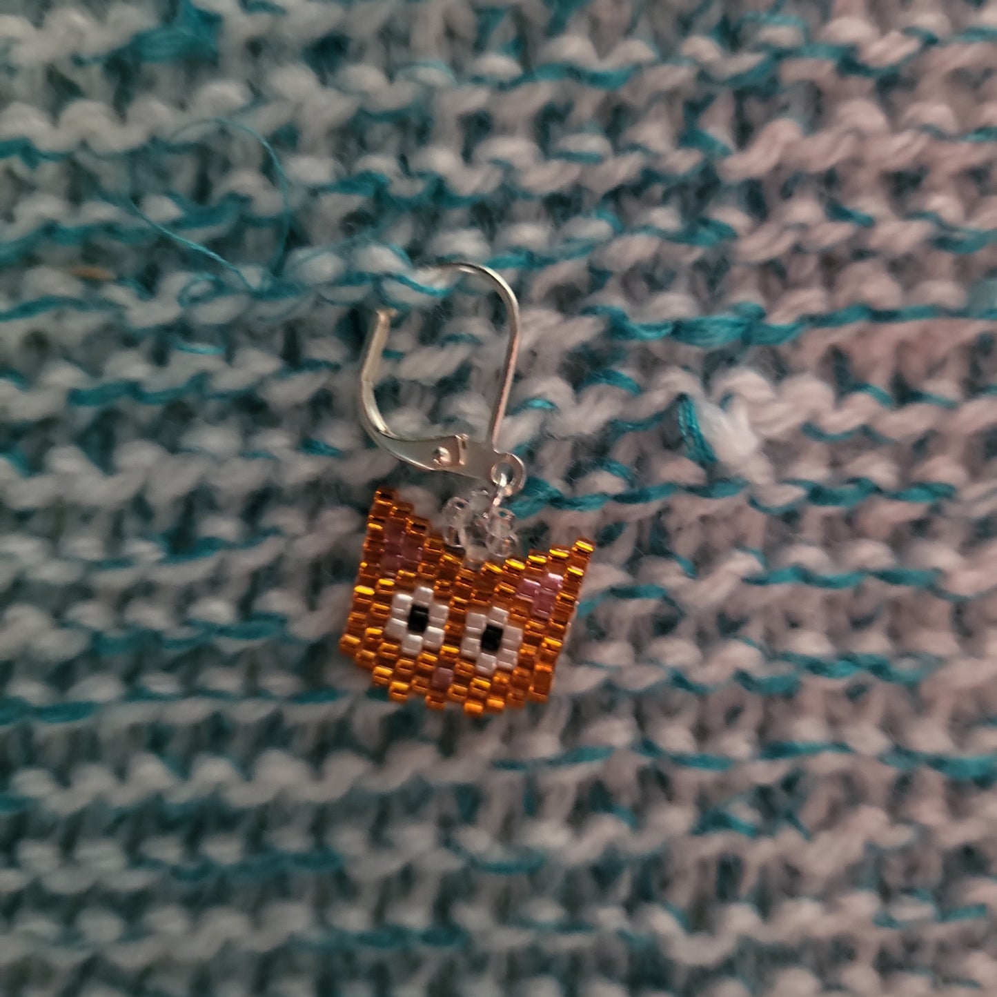 Ginger cat Stitch marker
