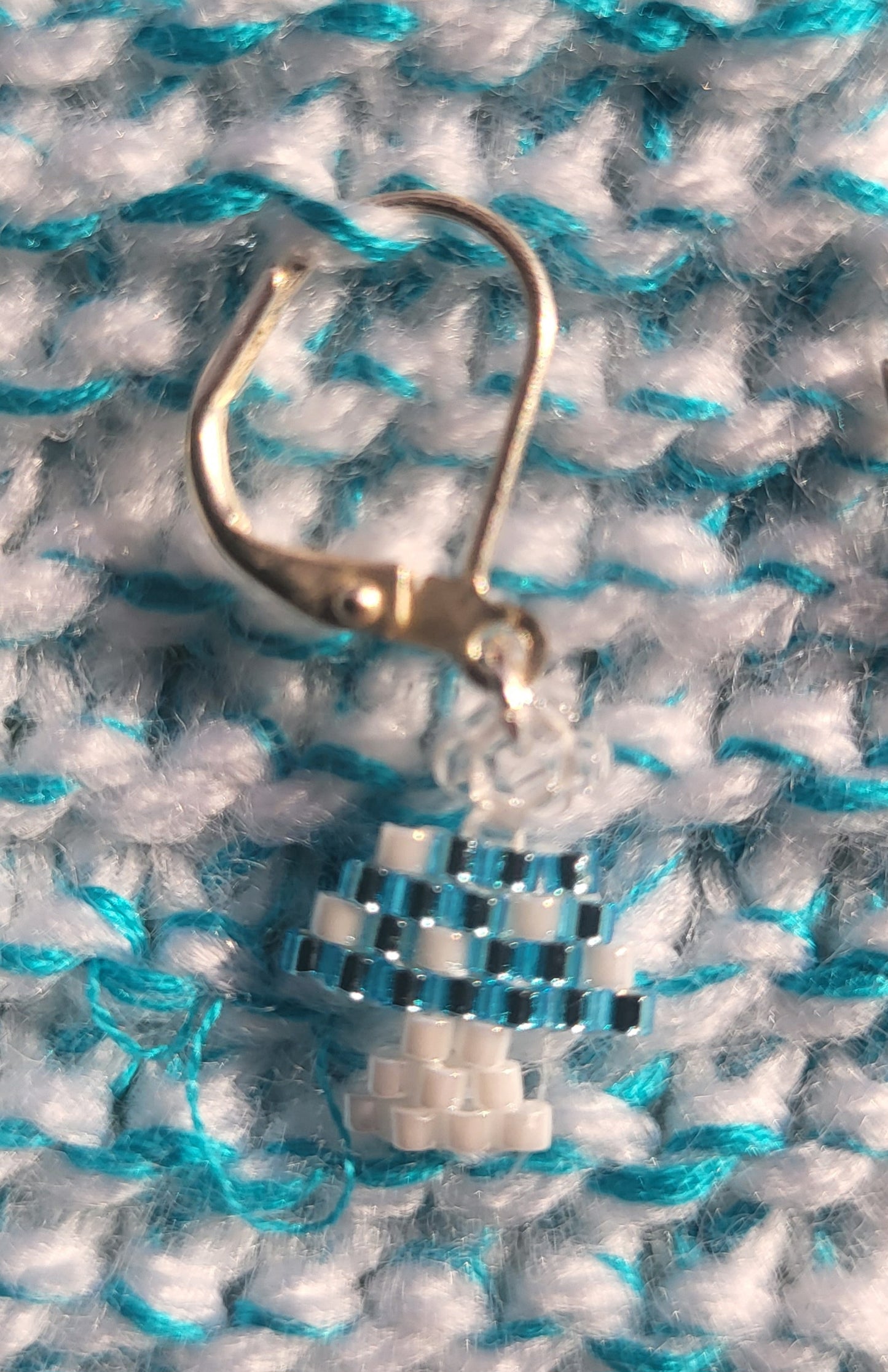 Light blue Mushroom Stitch Marker