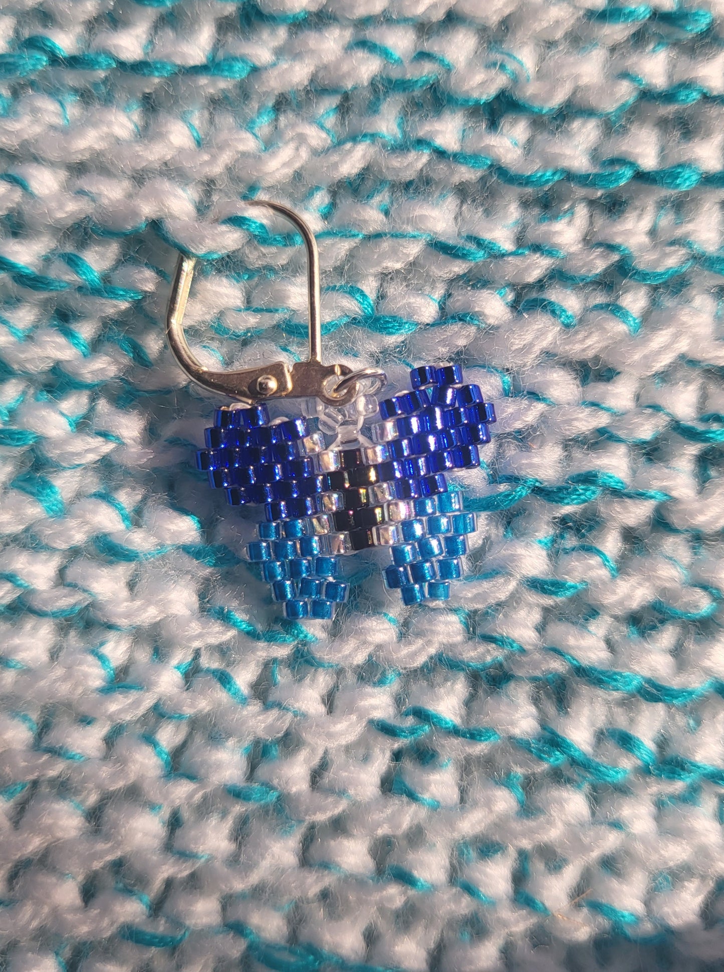 Light and Dark Blue Butterfly Stitch Marker