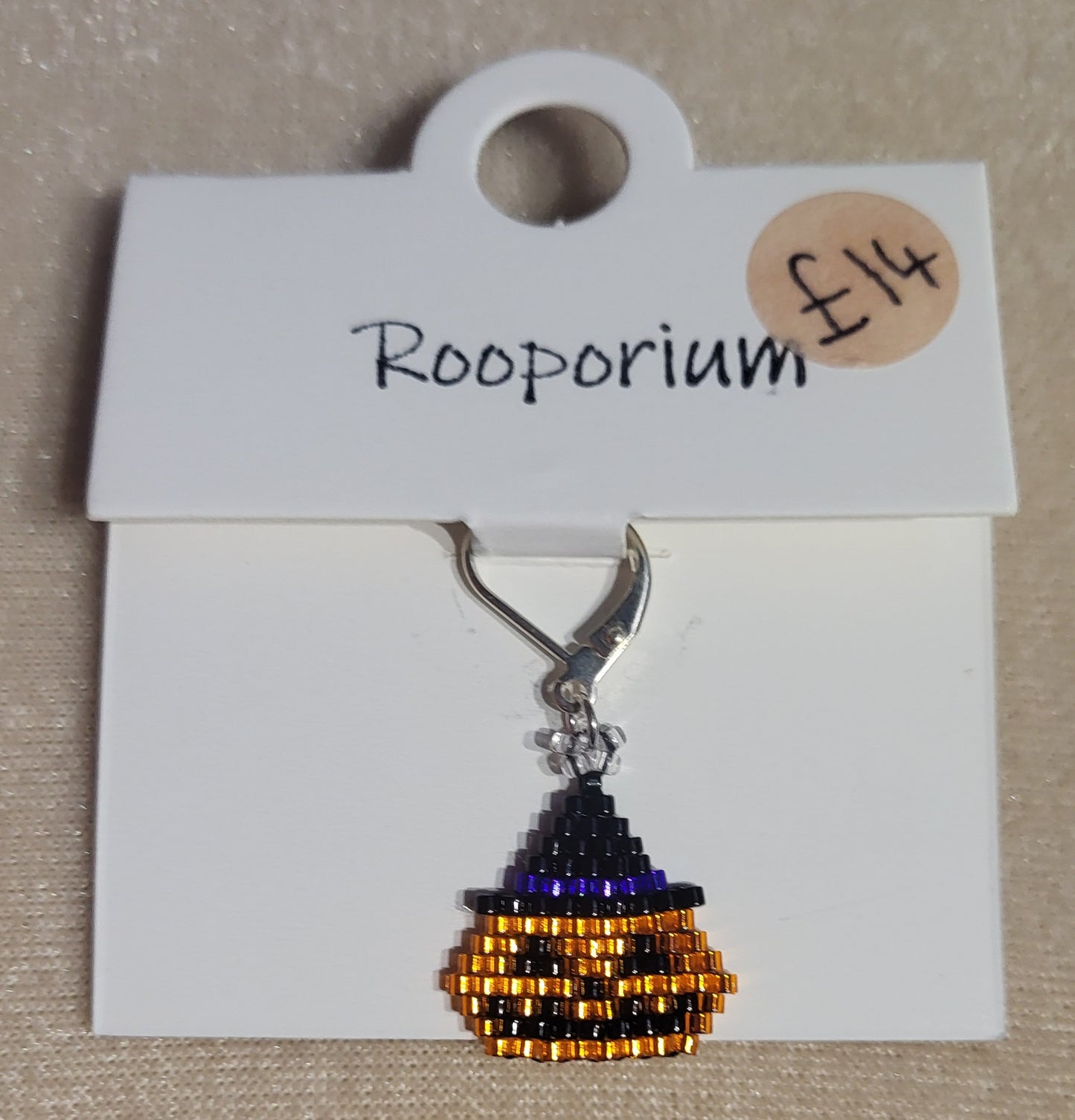 Halloween Pumpkin Hat Stitch Marker