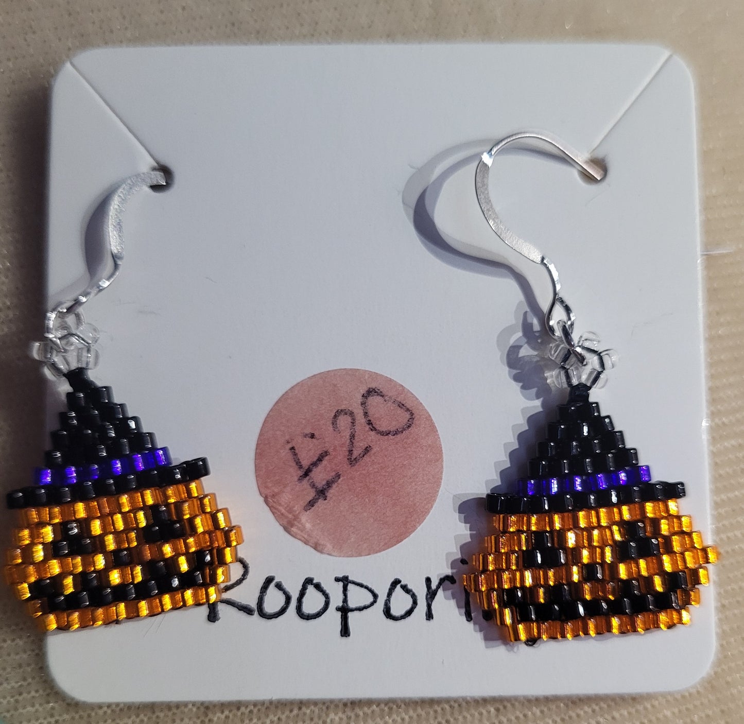Halloween Pumpkin Hat Earrings