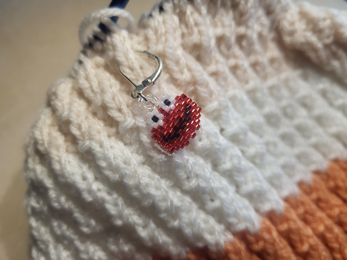 Red Monster Stitch Marker Or Progress Keeper