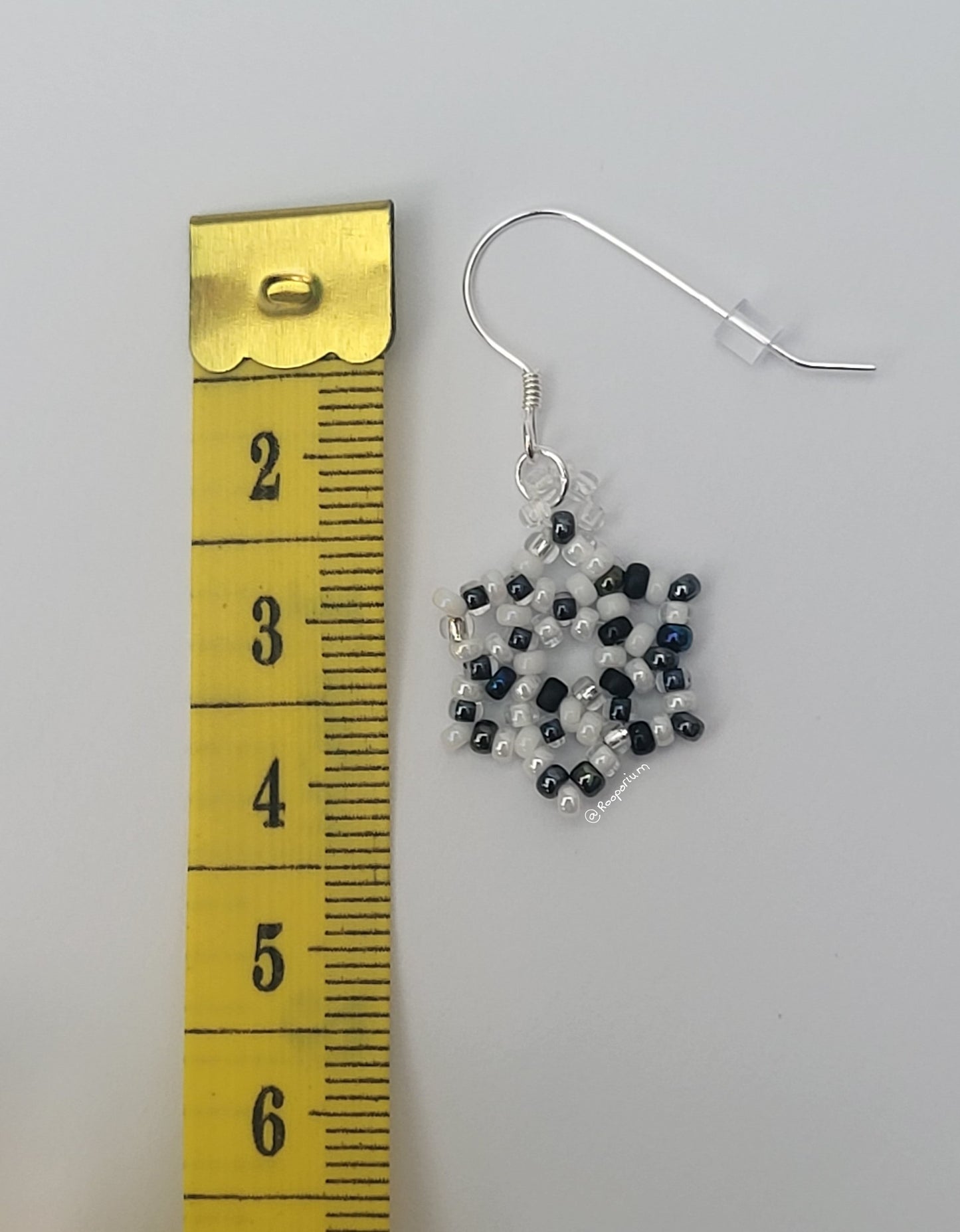 Monochrome Snowflake Earrings