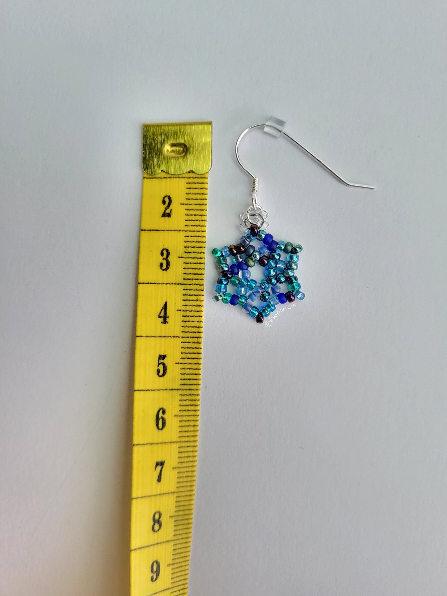 Blue Snowflake Earrings