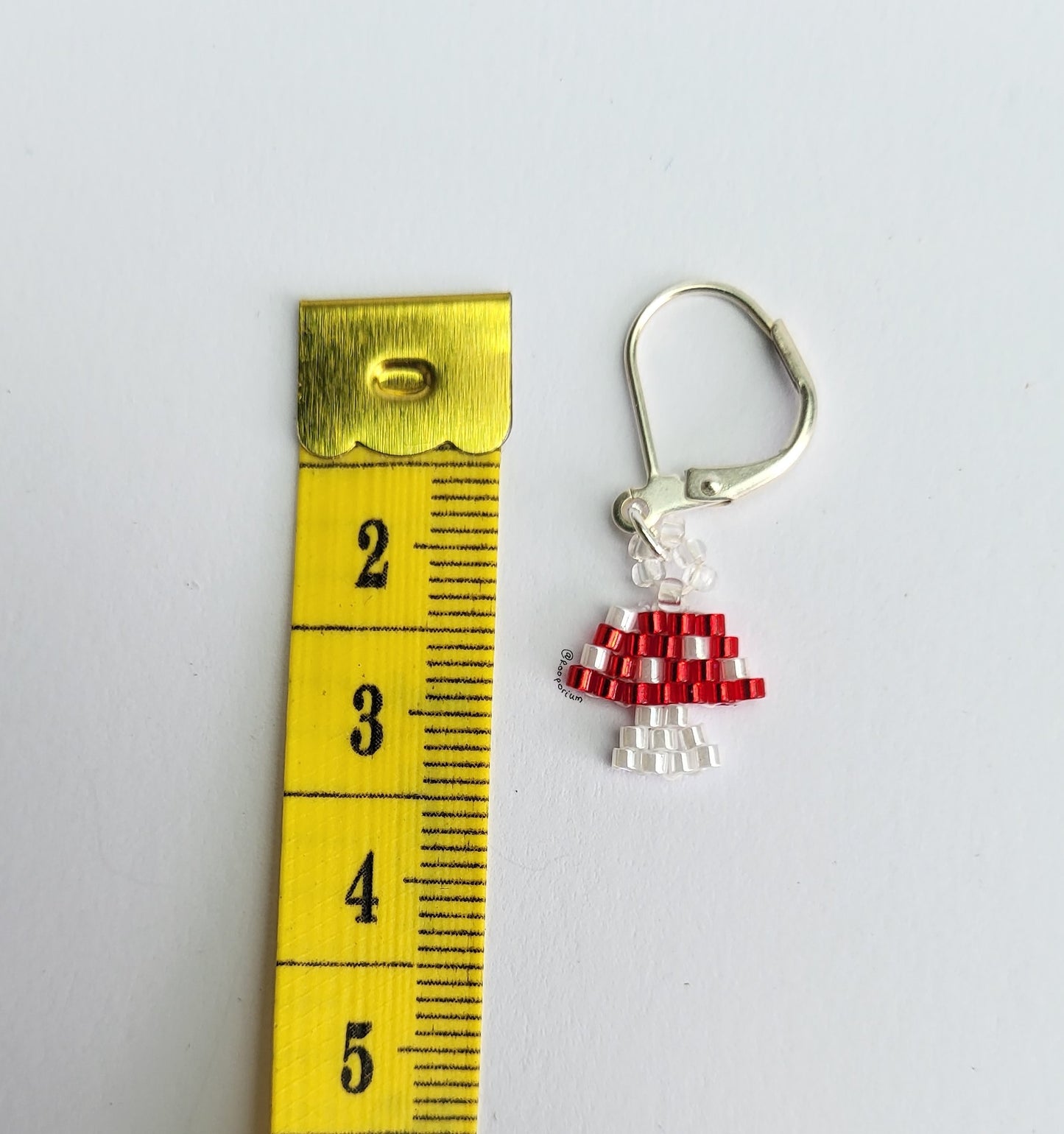 Red Mushroom Stitch Marker or Progress Keeper