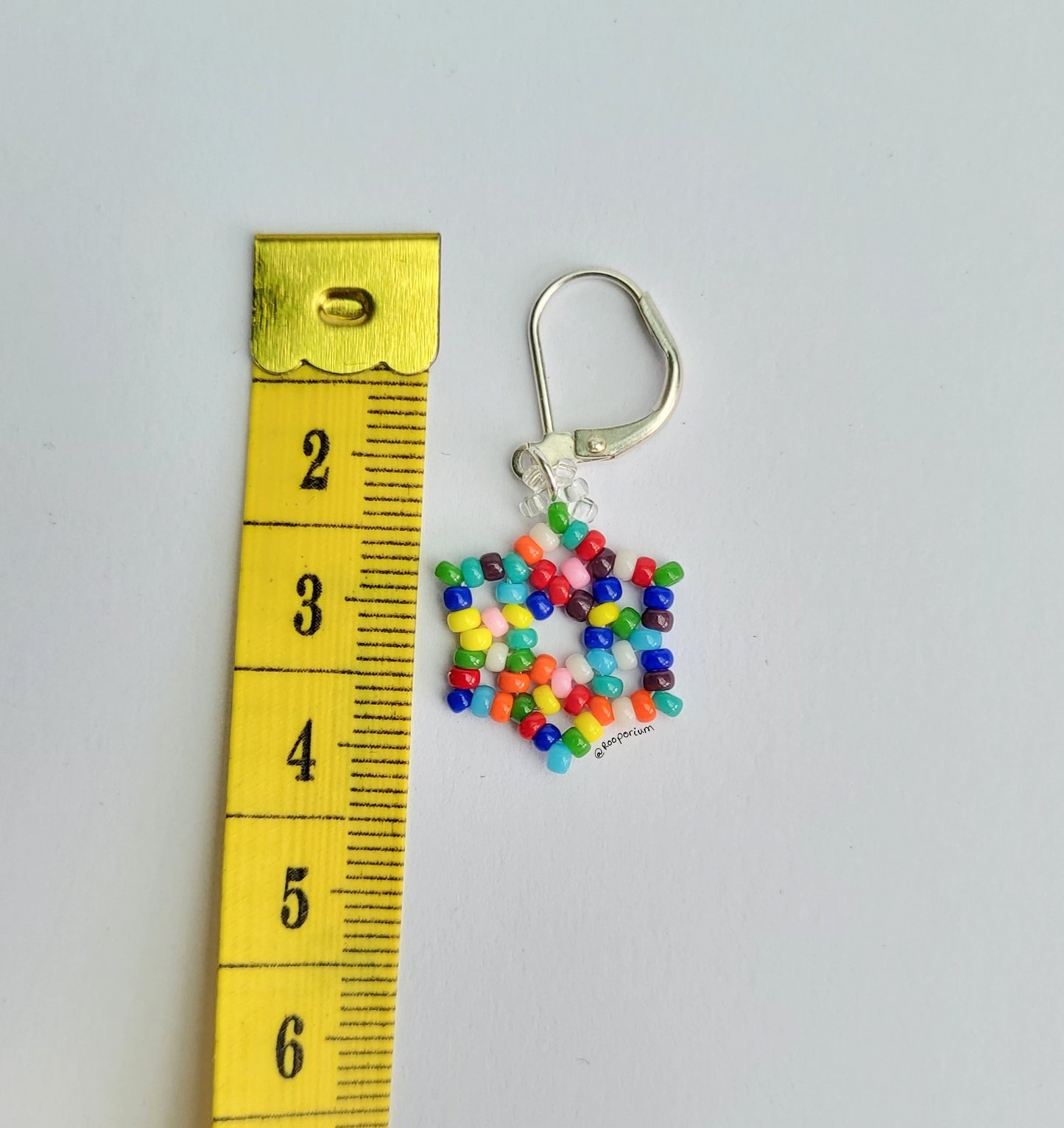 Rainbow Snowflake Stitch Marker or Progress Keeper