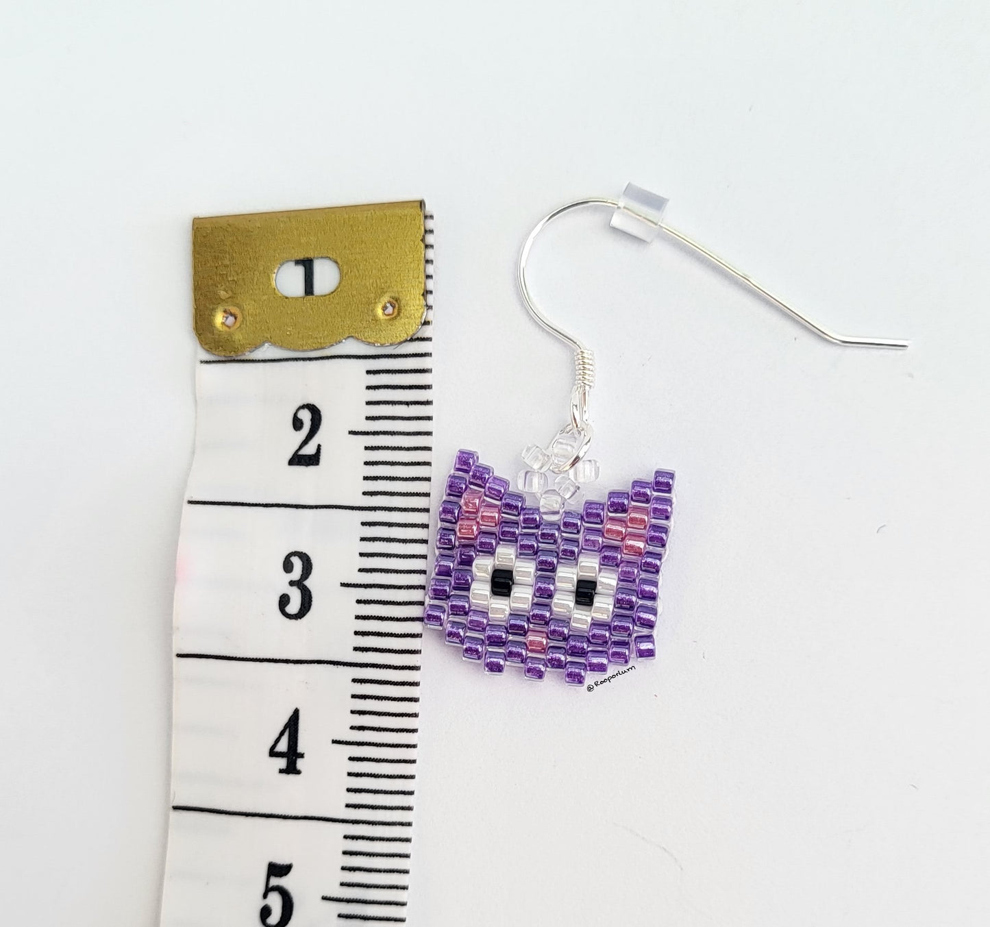 Purple Cat Earrings