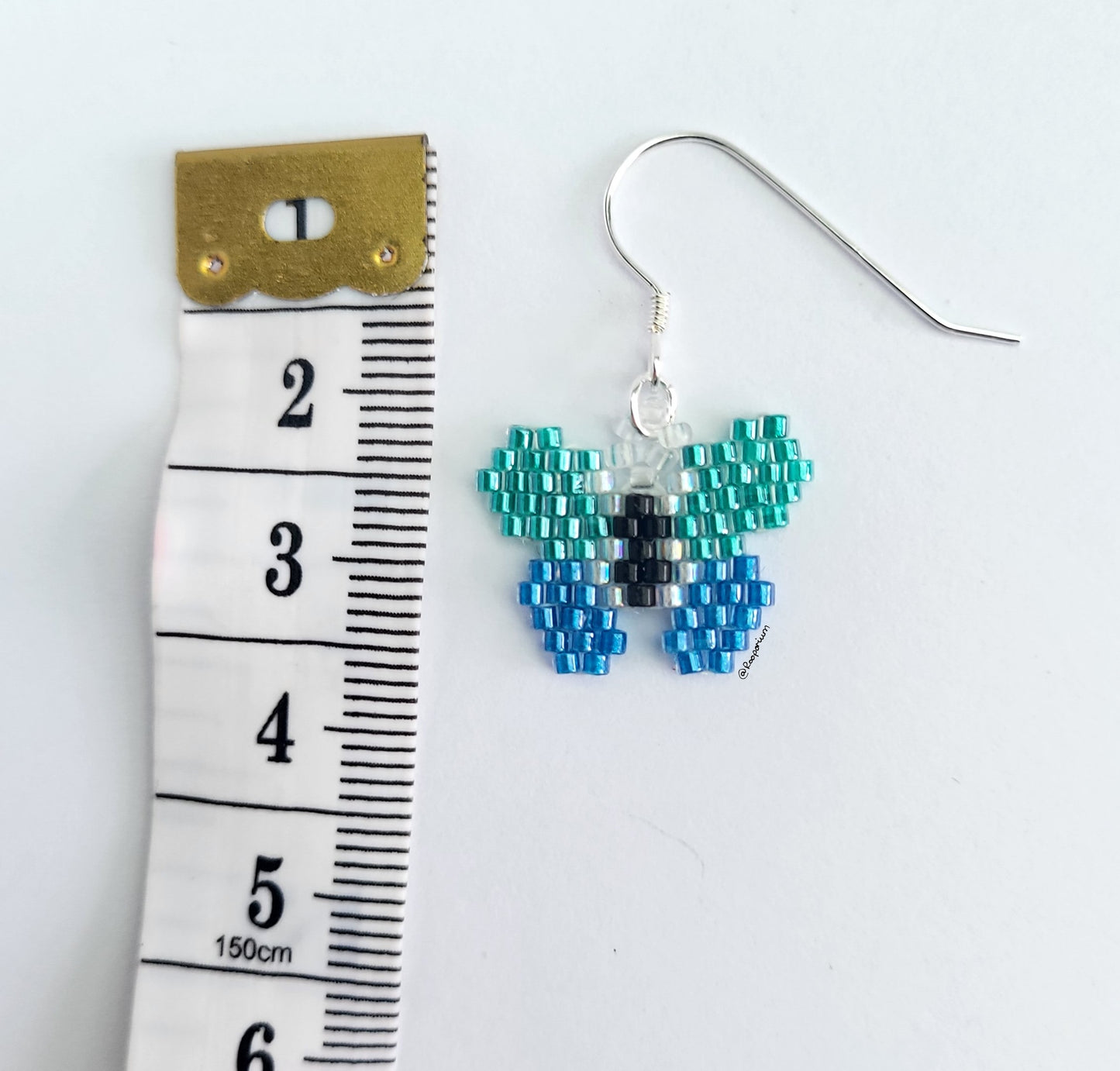 Turquoise And Blue Butterfly Earrings