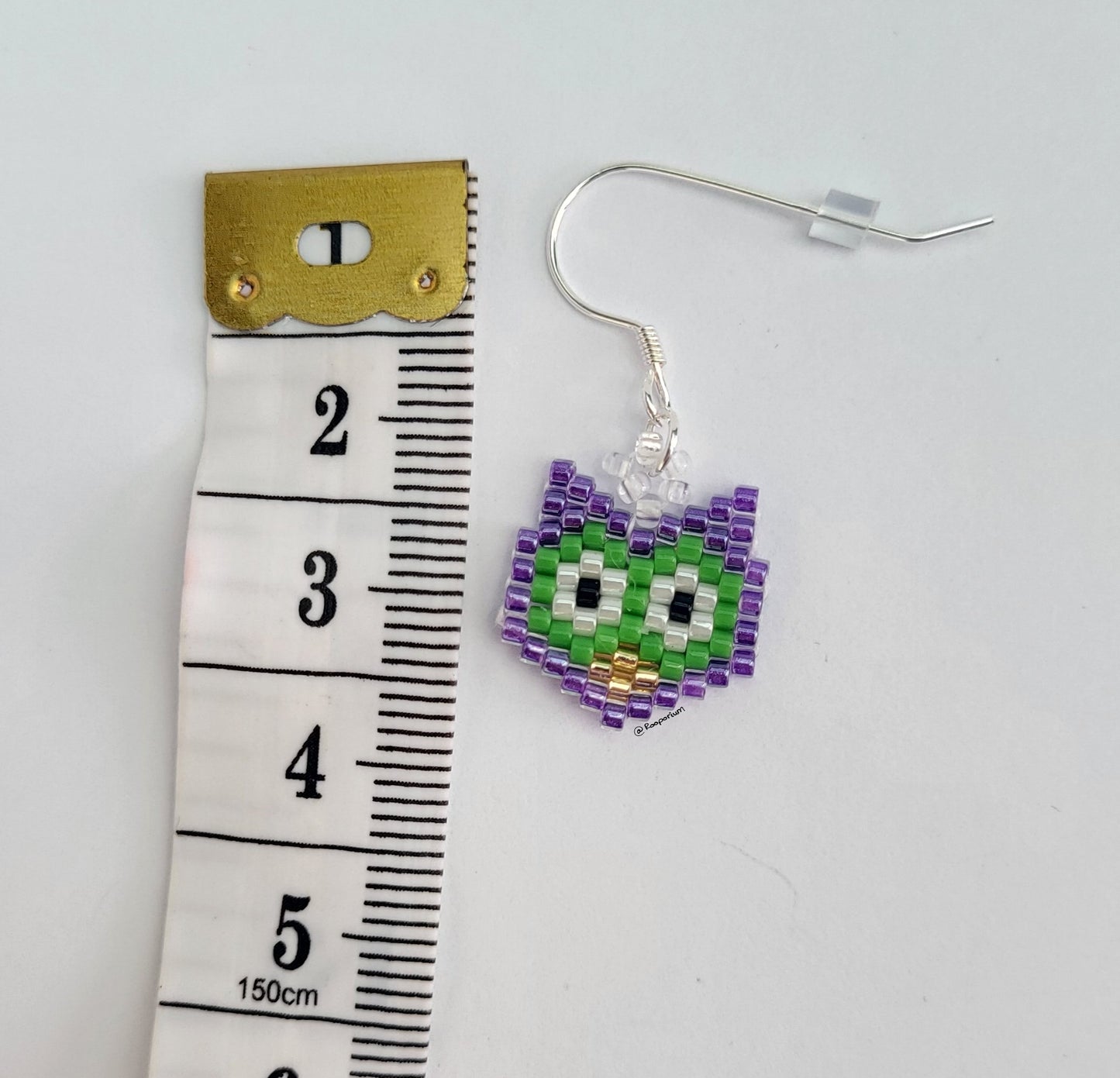 Purple Owl Earrings