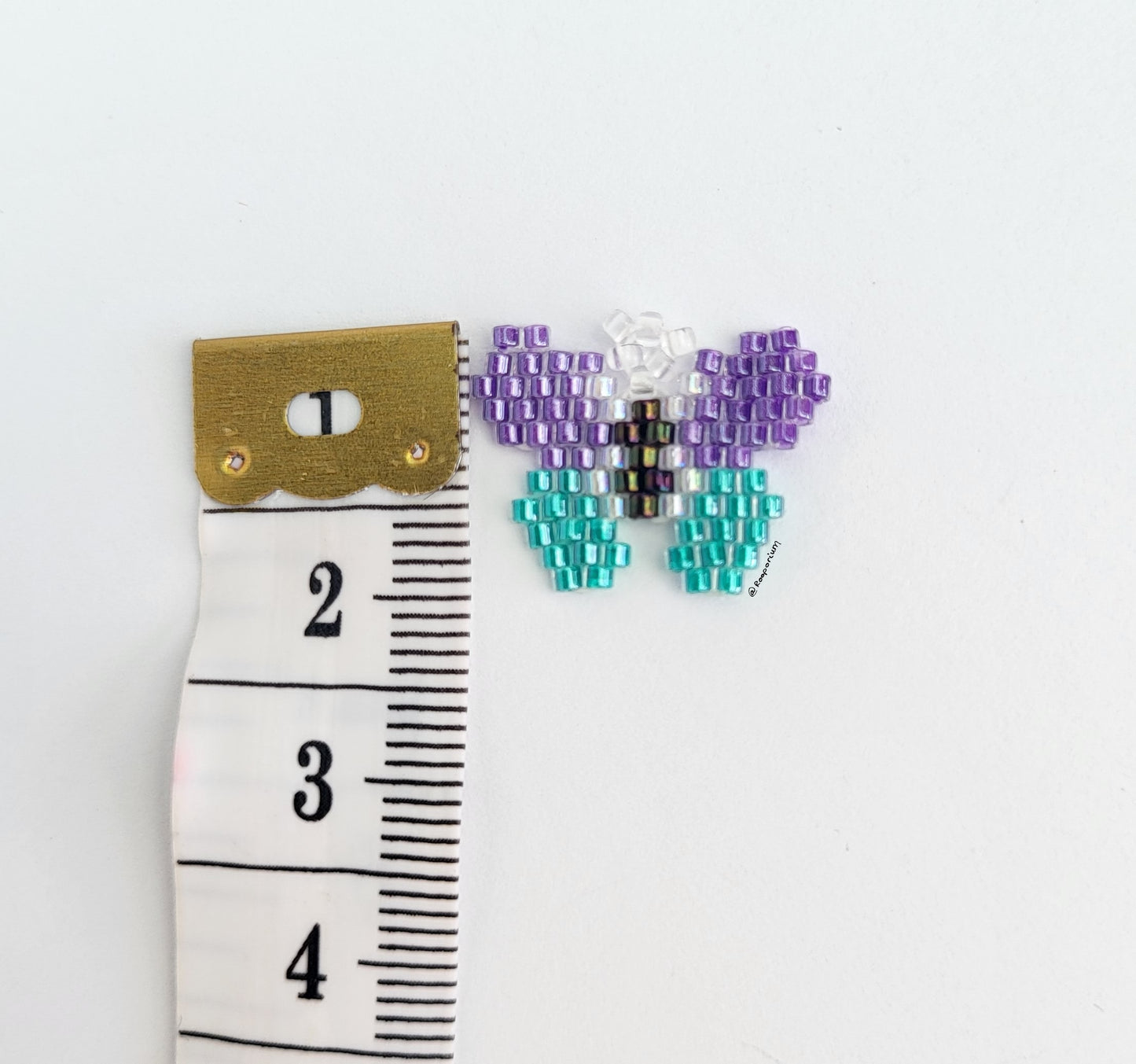 Purple And Turquoise Butterfly Necklace