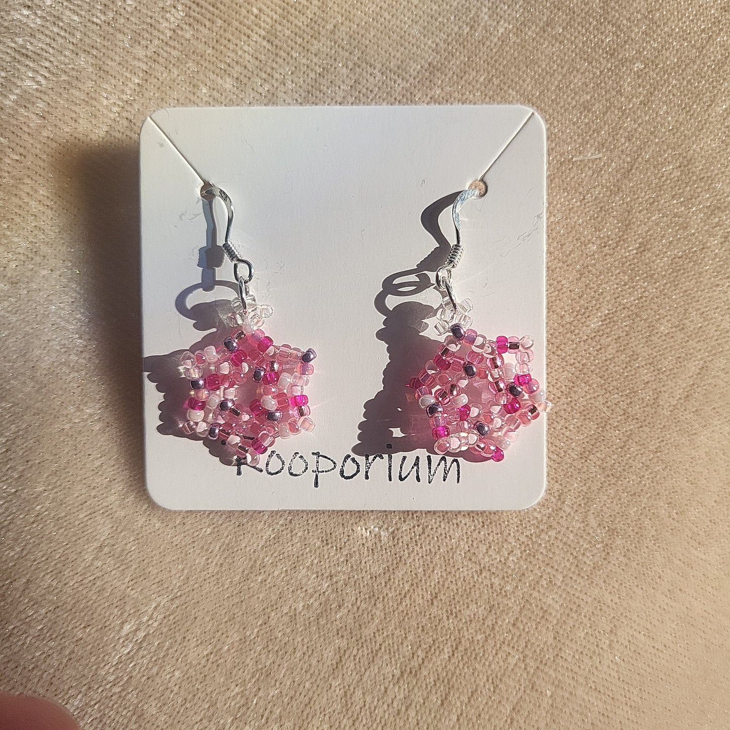 Pink Snowflake Earrings