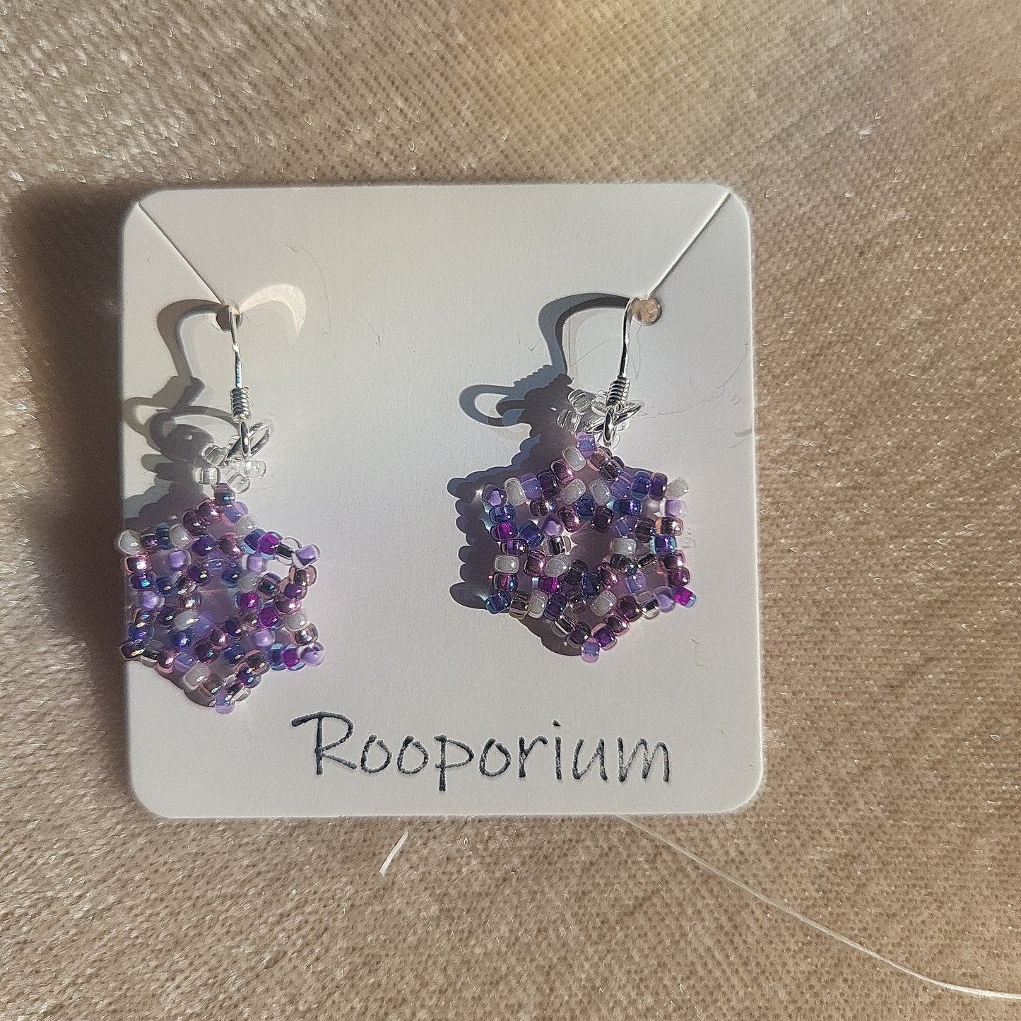 Purple Snowflake Earrings