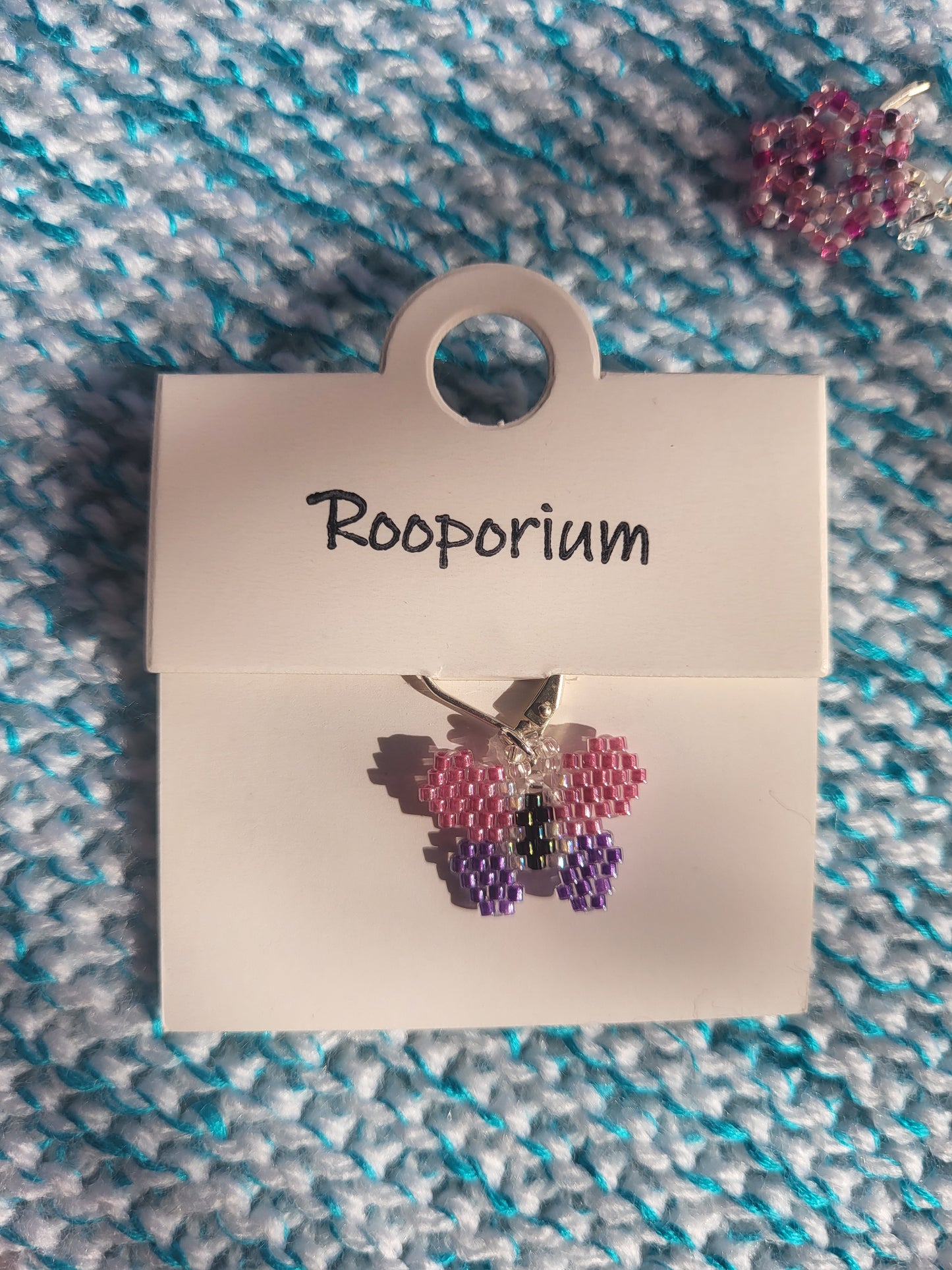 Pink and lilac Butterfly Stitch Marker