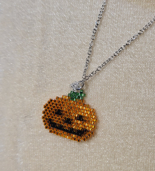 Halloween Large Pumpkin Necklace