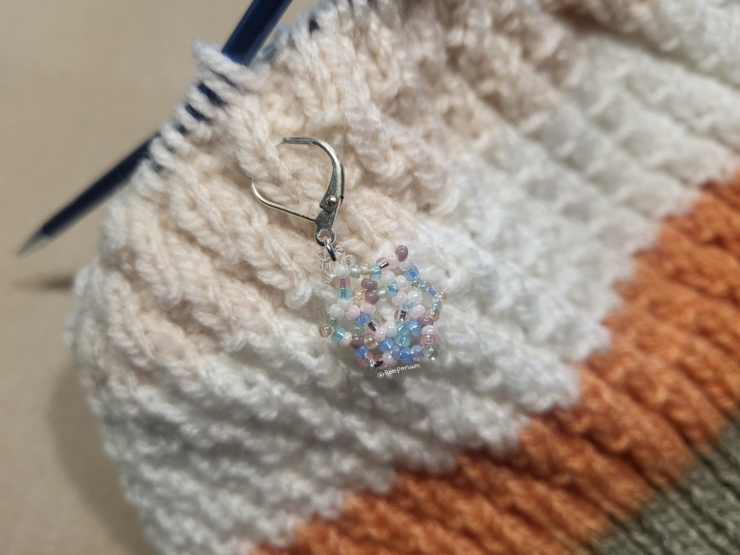 Pastel Snowflake Stitch Marker or Progress Keeper