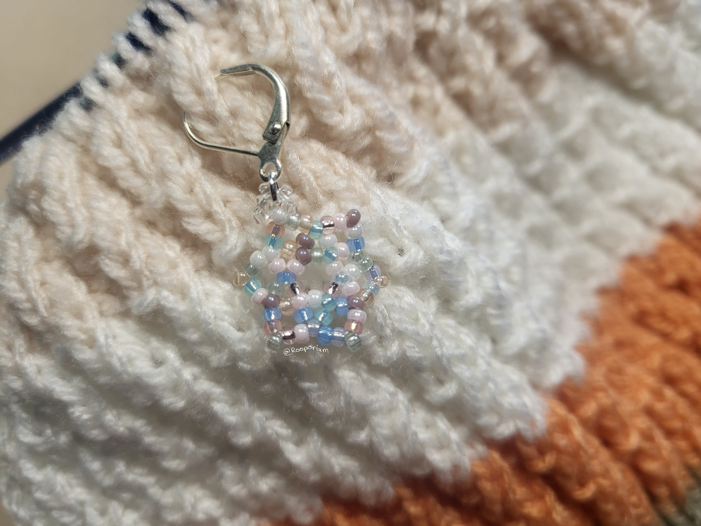 Pastel Snowflake Stitch Marker or Progress Keeper