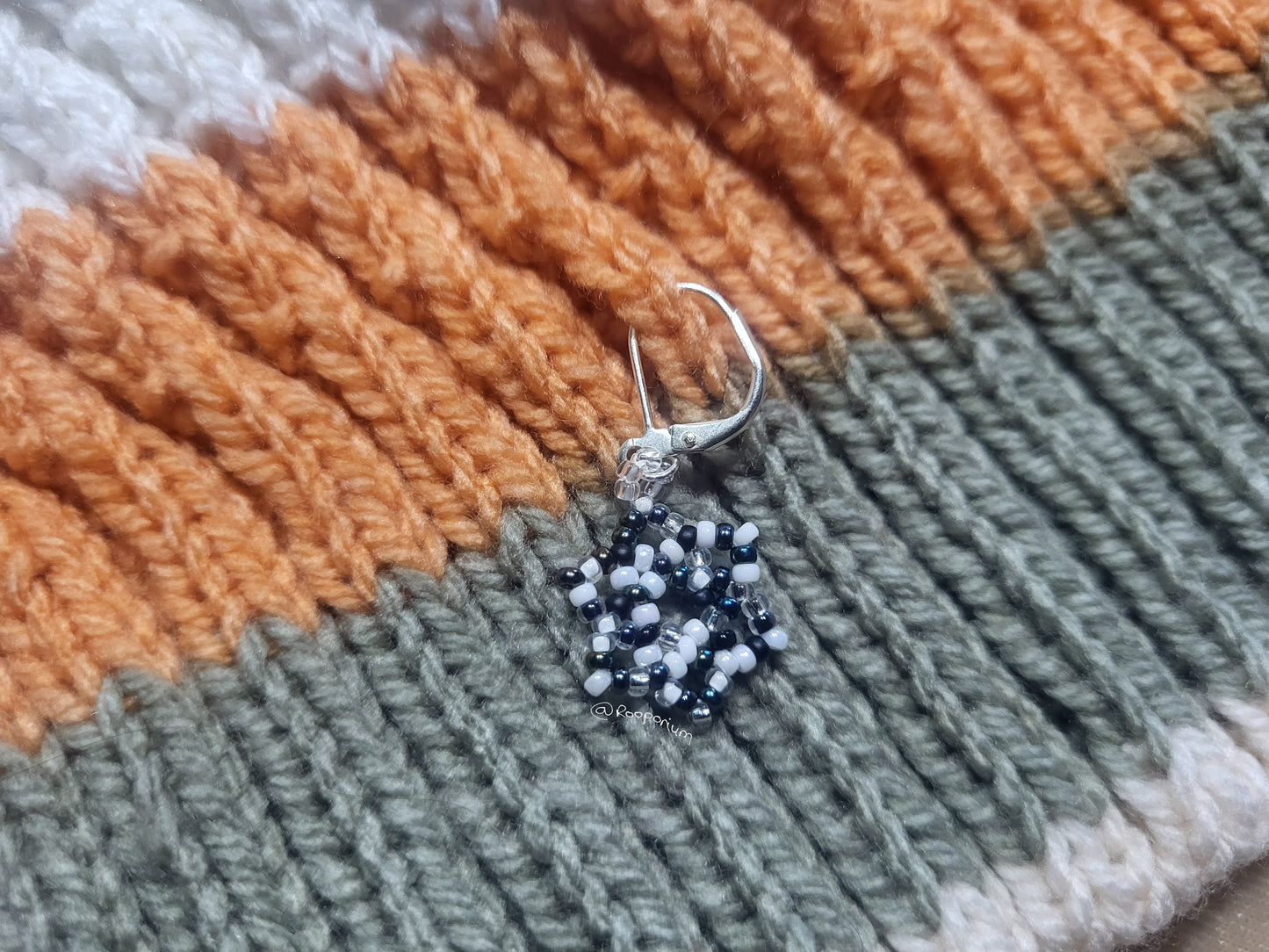 Monochrome Snowflake Stitch Marker Or Progress Keeper