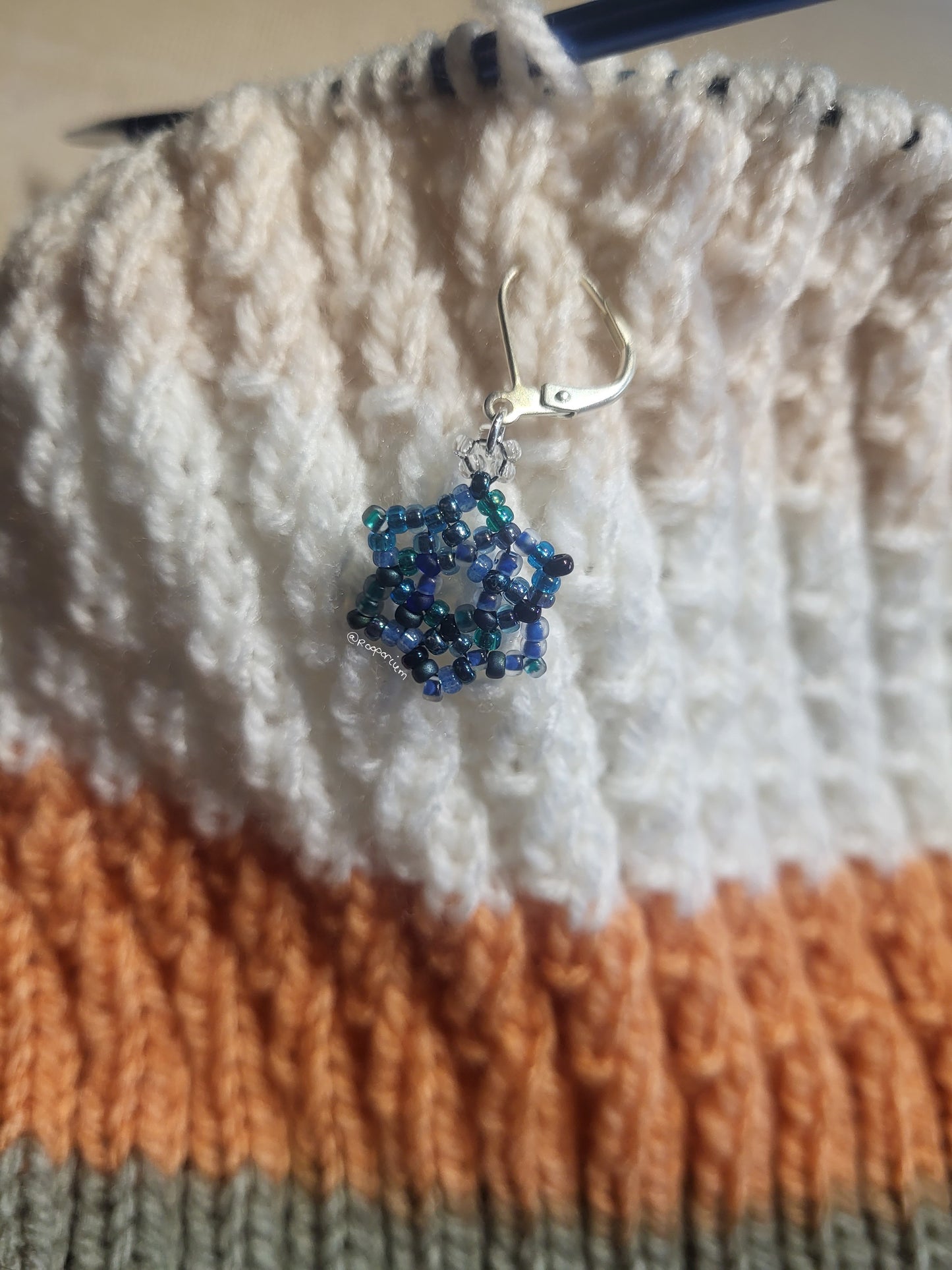 Blue Snowflake Stitch Marker
