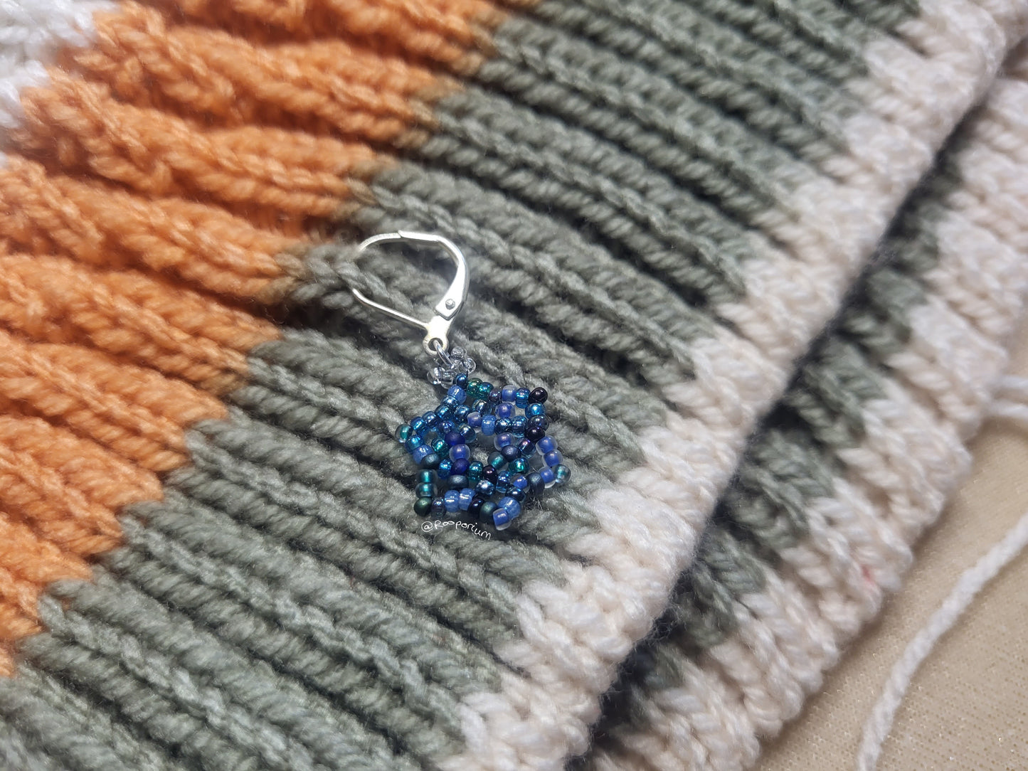 Blue Snowflake Stitch Marker