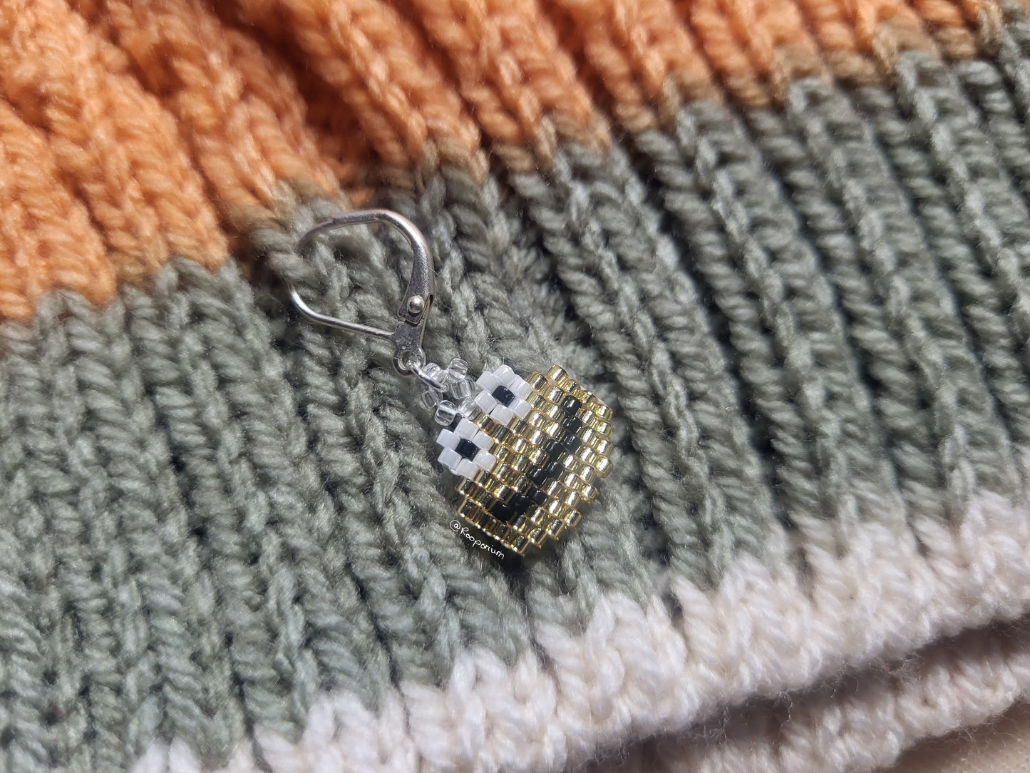 Gold Monster Stitch Marker or Progress Keeper