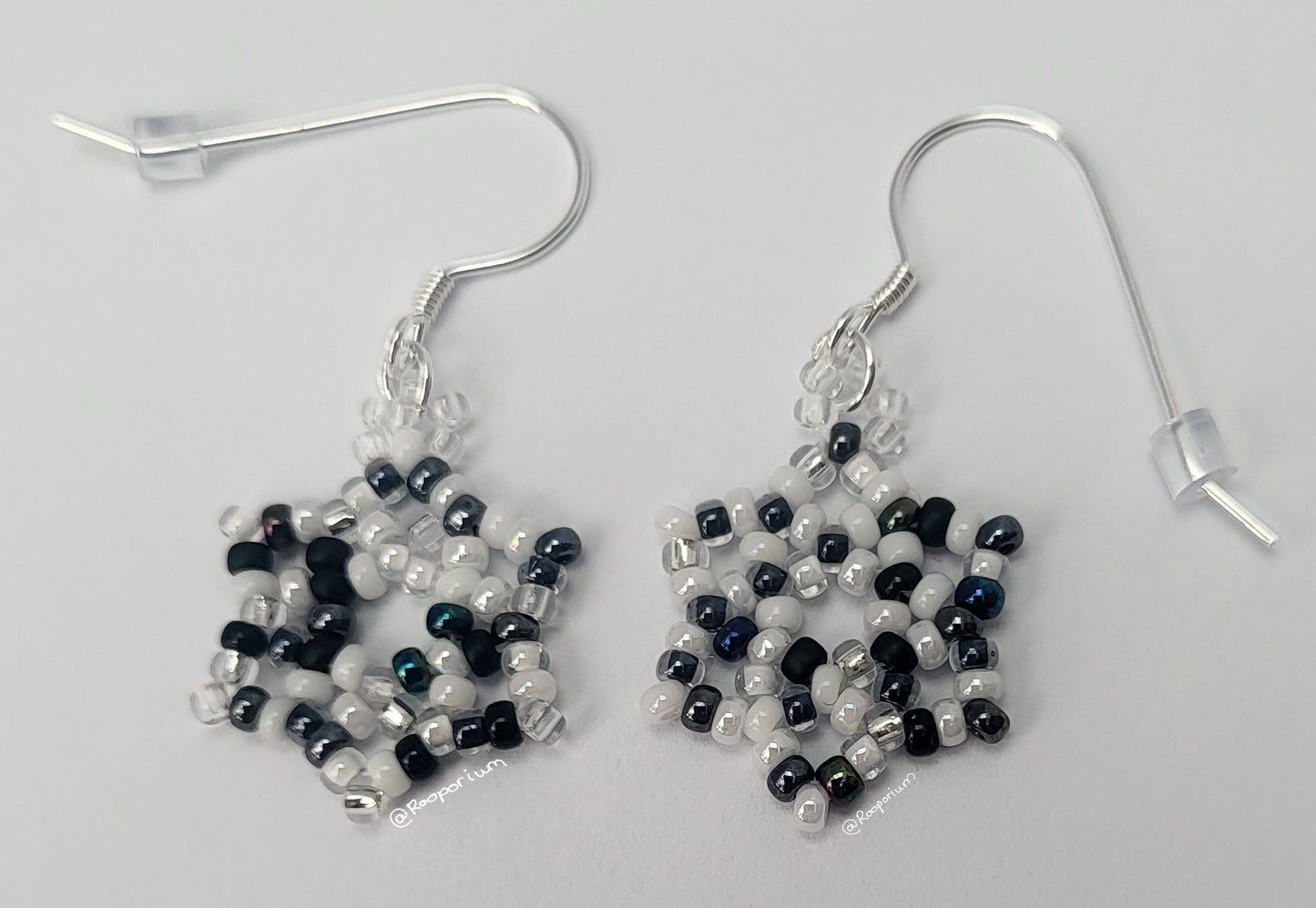 Monochrome Snowflake Earrings