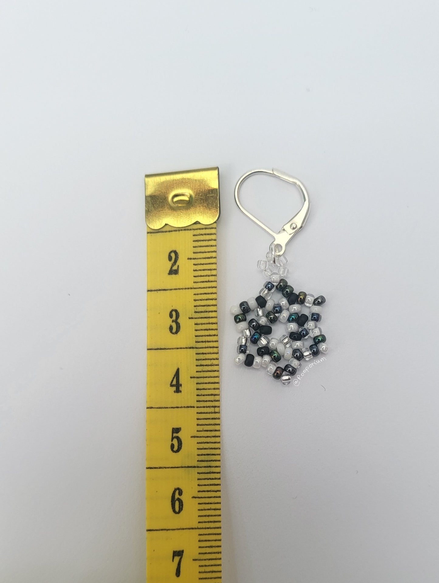 Monochrome Snowflake Stitch Marker Or Progress Keeper