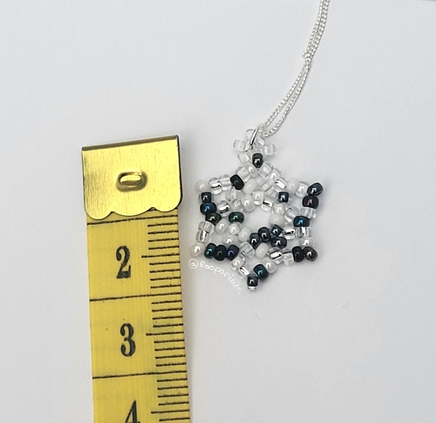 Monochrome Snowflake Necklace