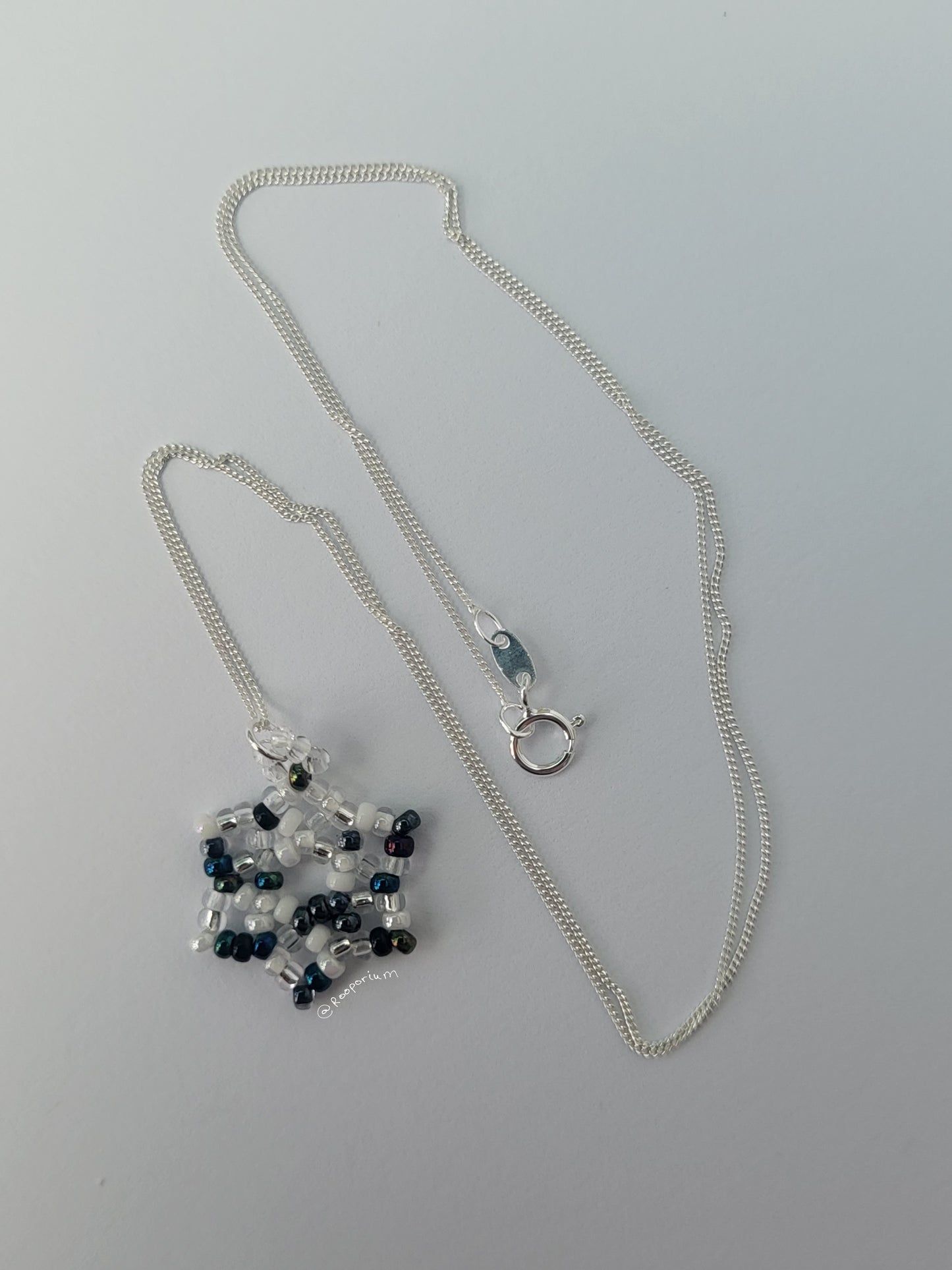 Monochrome Snowflake Necklace