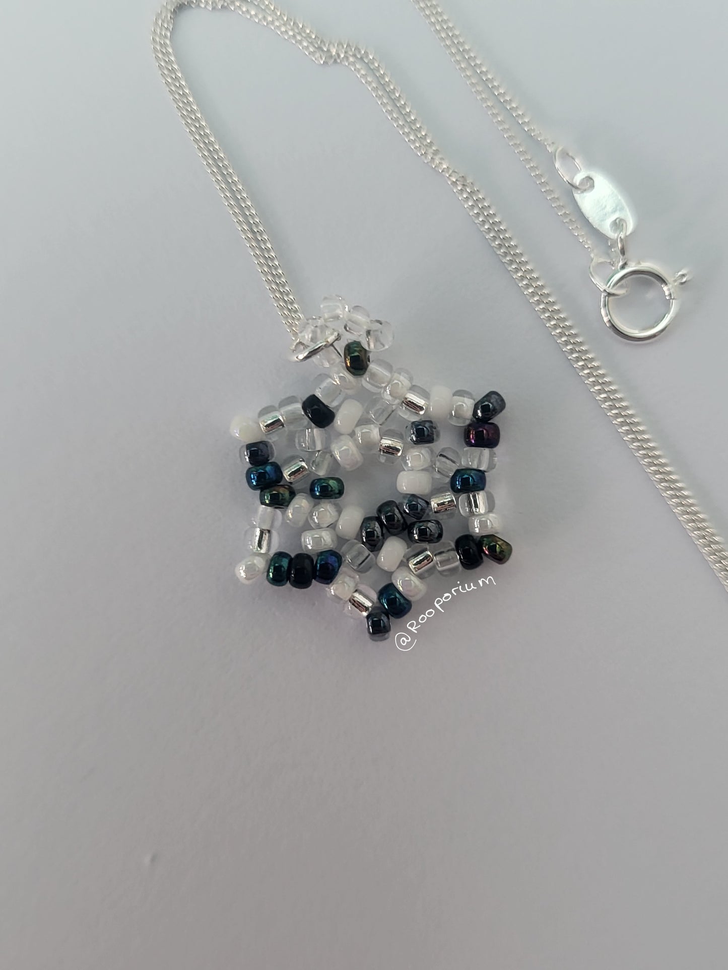 Monochrome Snowflake Necklace