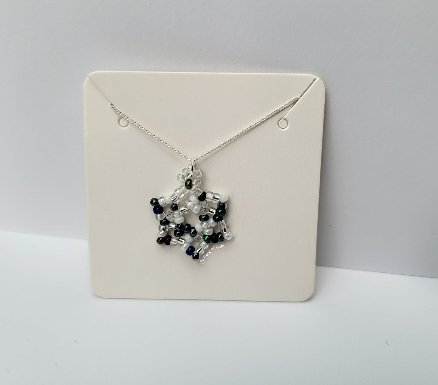 Monochrome Snowflake Necklace