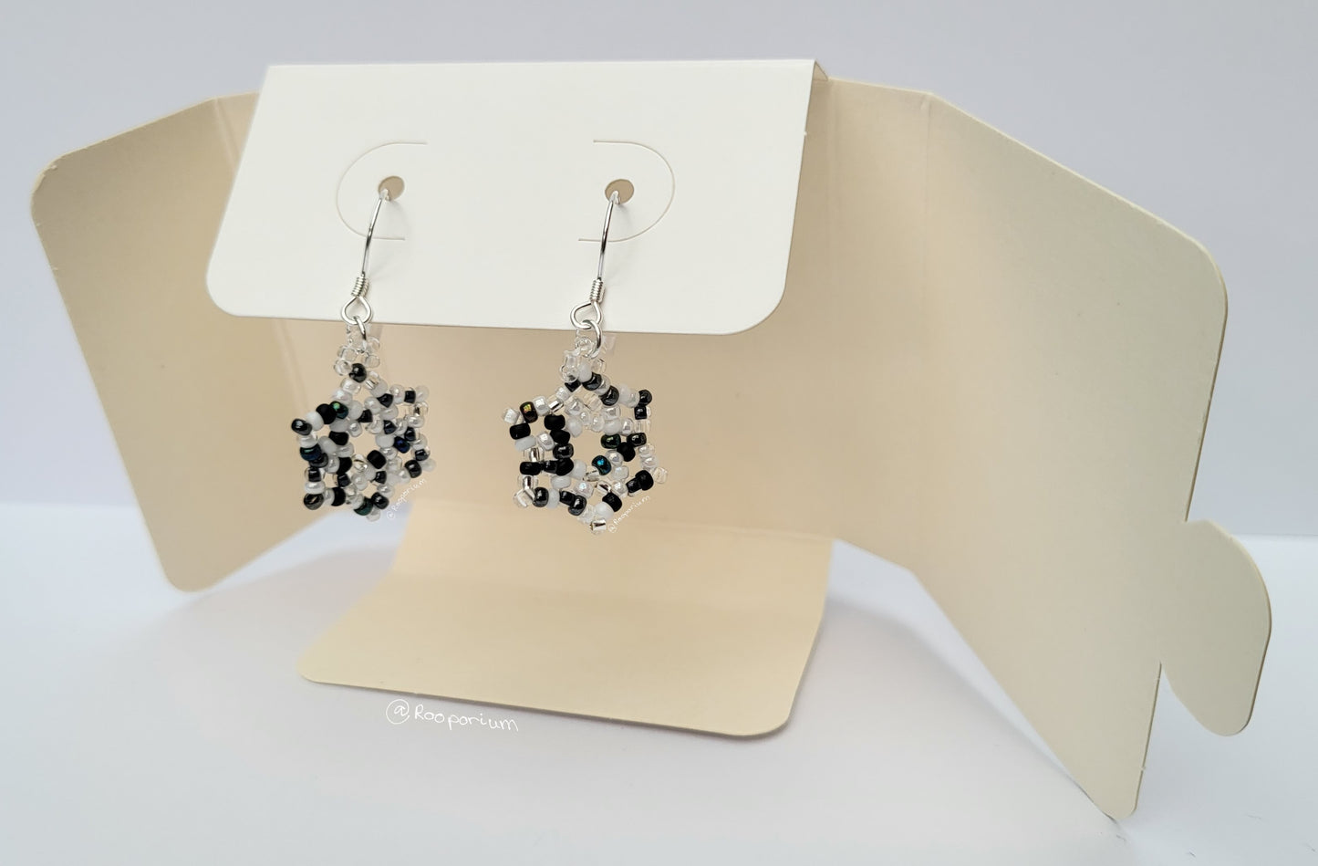 Monochrome Snowflake Earrings