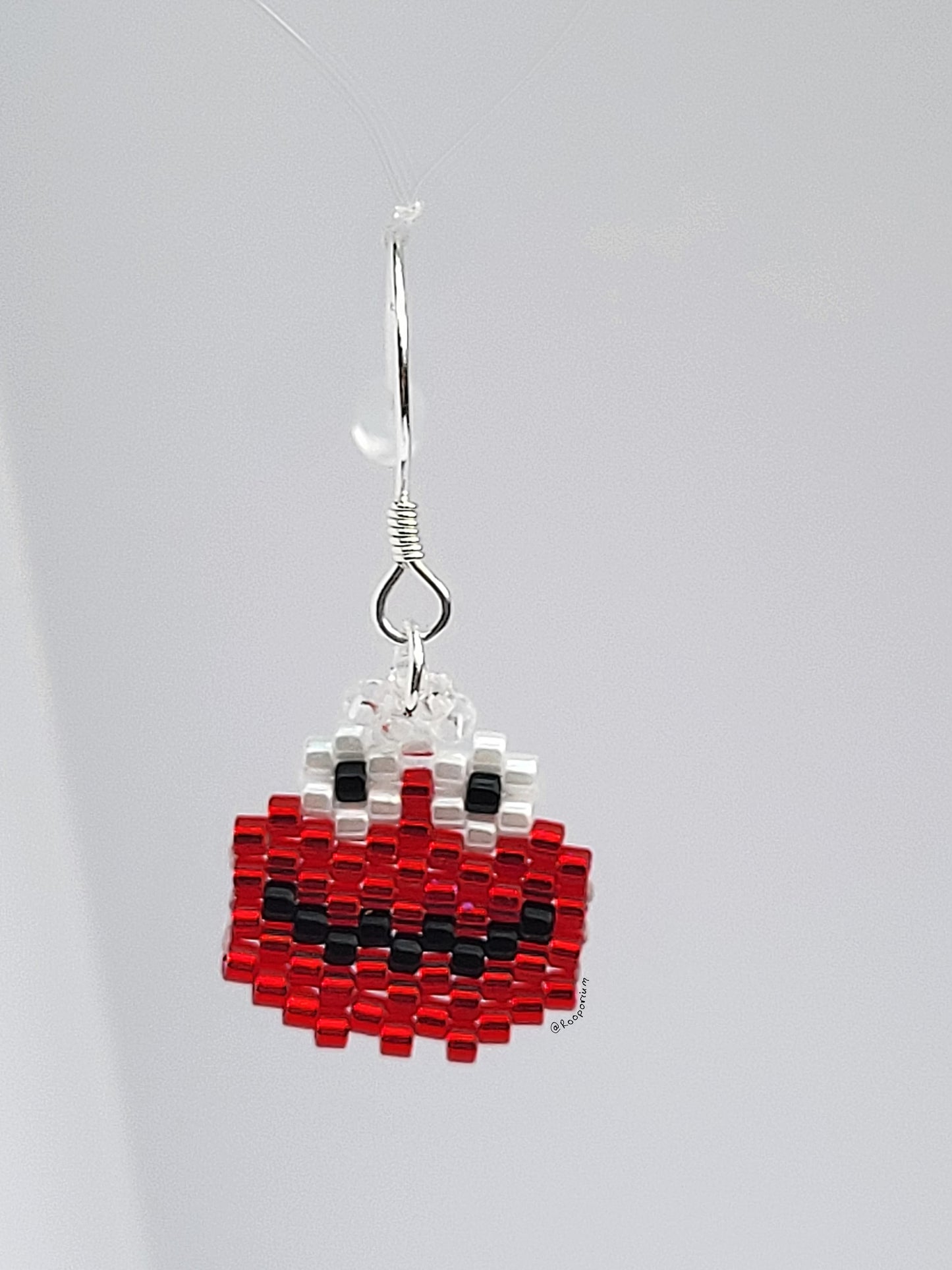 Red Monster Earrings