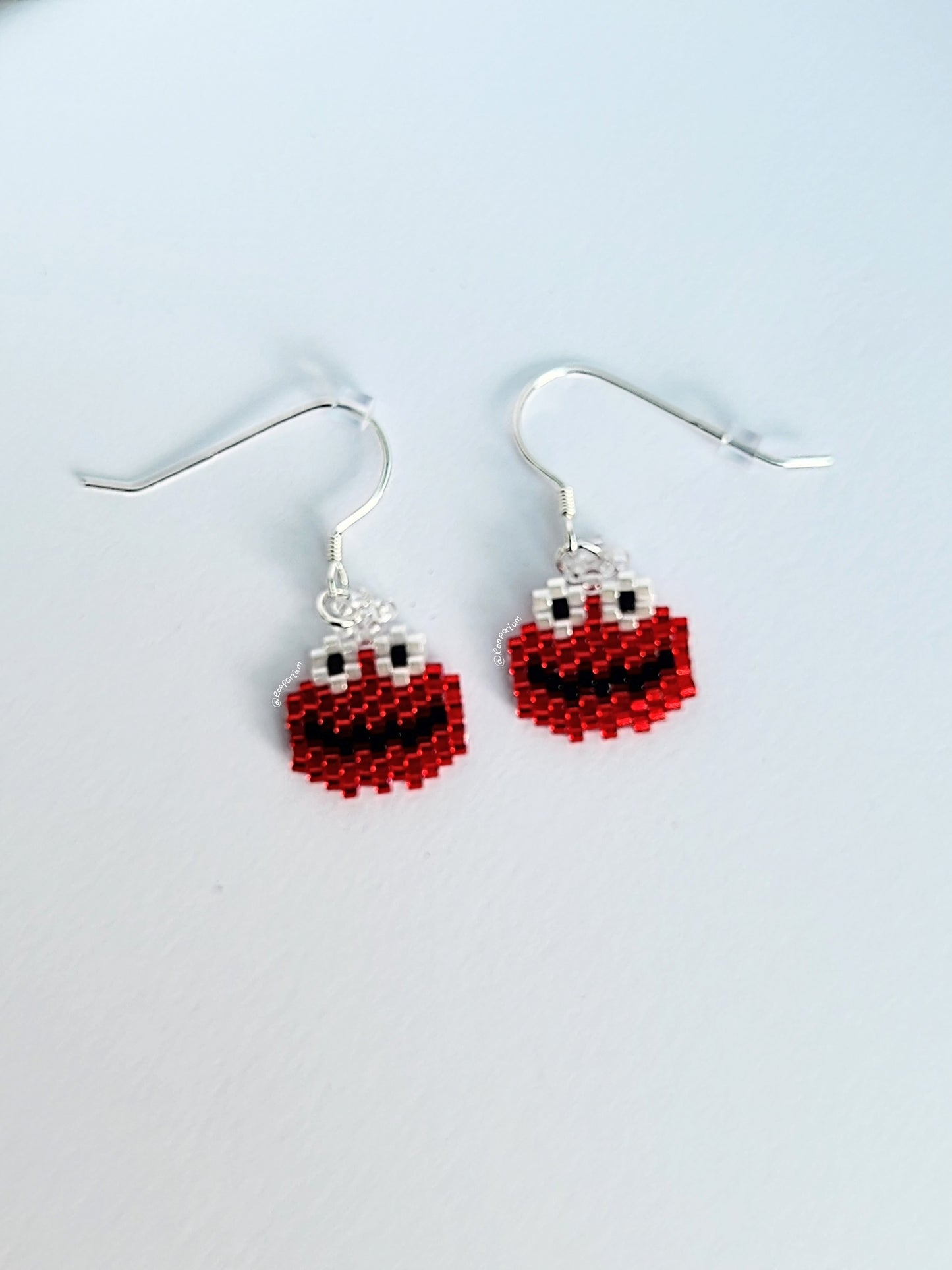 Red Monster Earrings