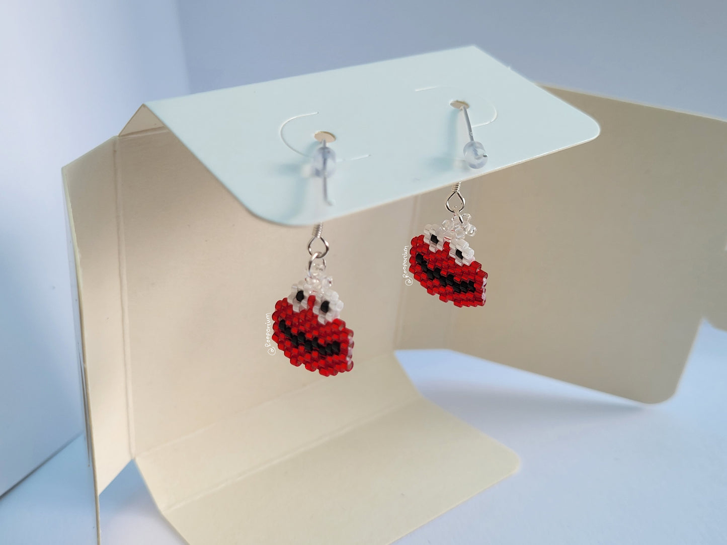 Red Monster Earrings
