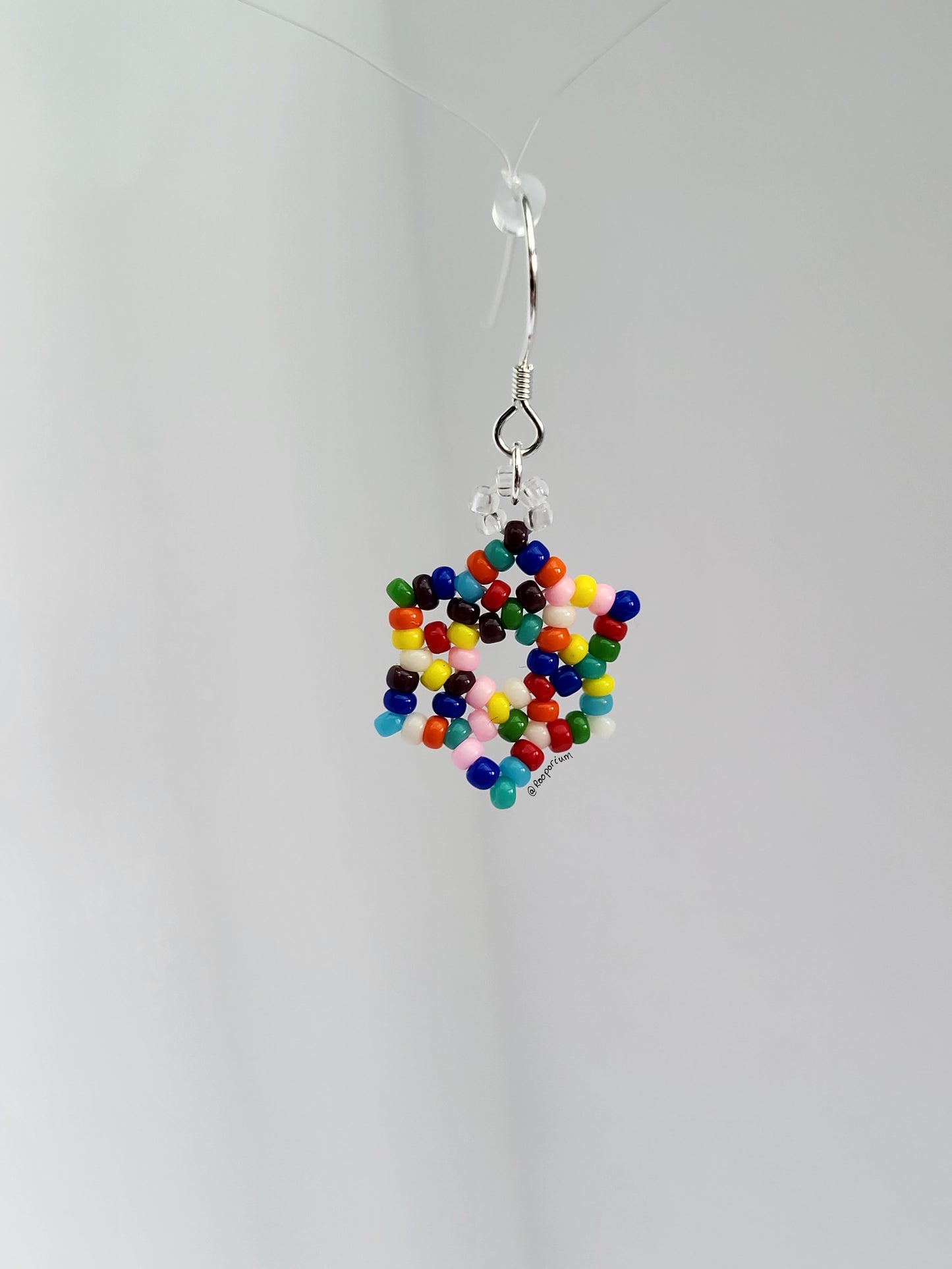 Rainbow Snowflake Earrings