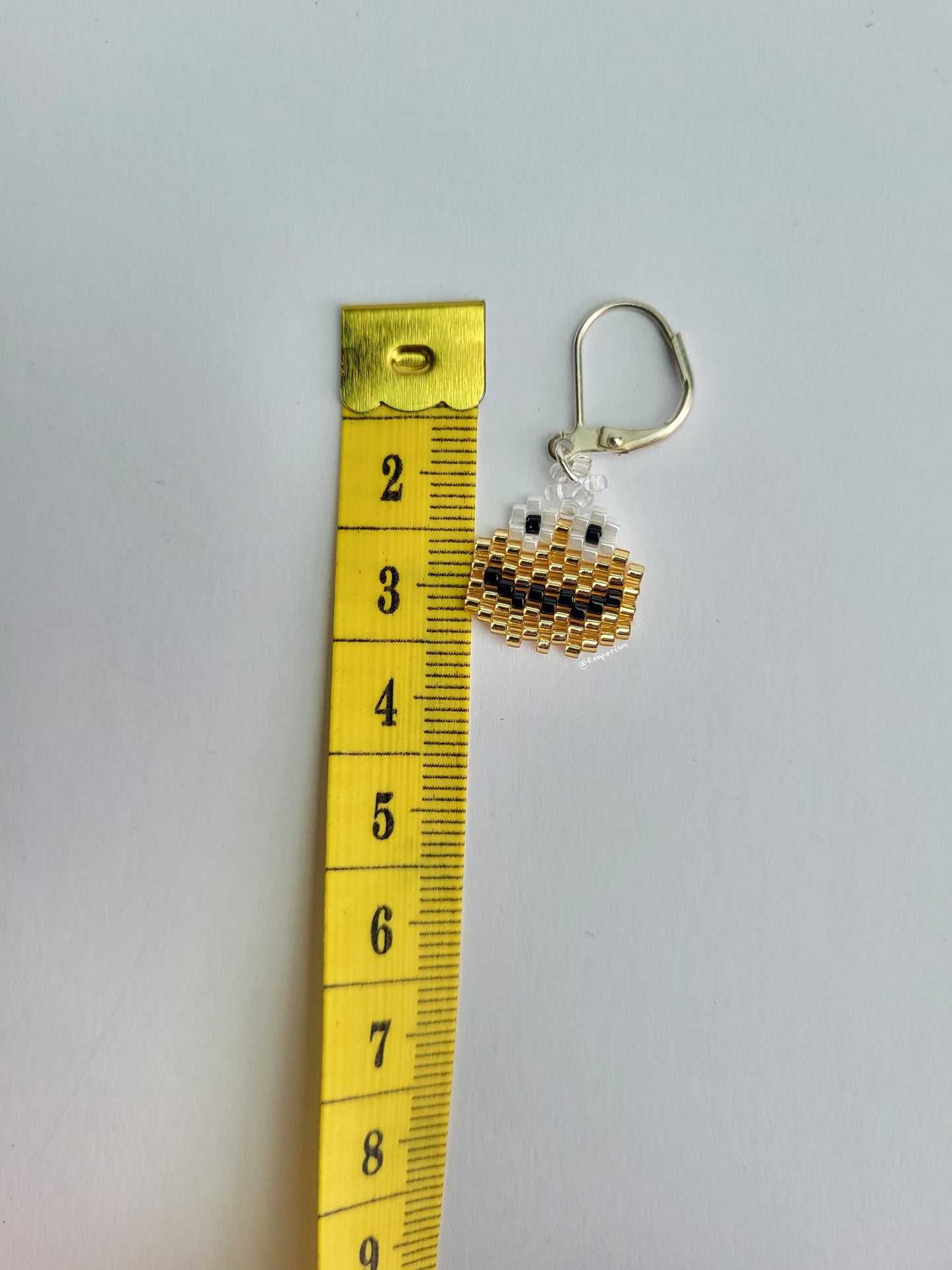 Gold Monster Stitch Marker or Progress Keeper