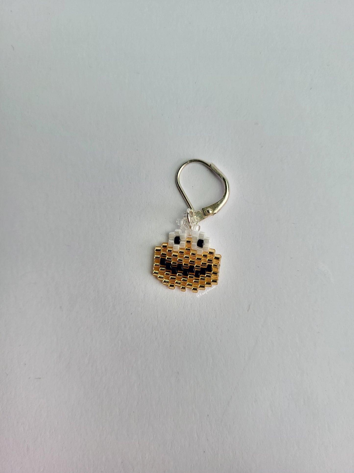 Gold Monster Stitch Marker or Progress Keeper