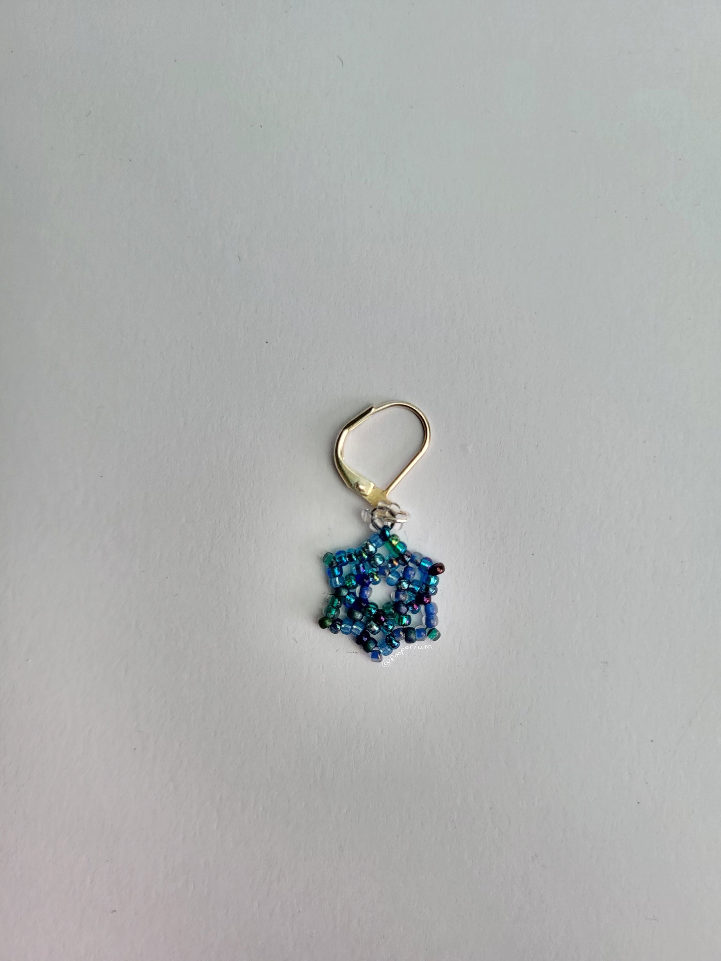 Blue Snowflake Stitch Marker
