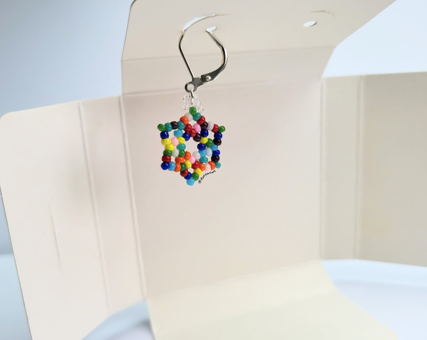 Rainbow Snowflake Stitch Marker or Progress Keeper
