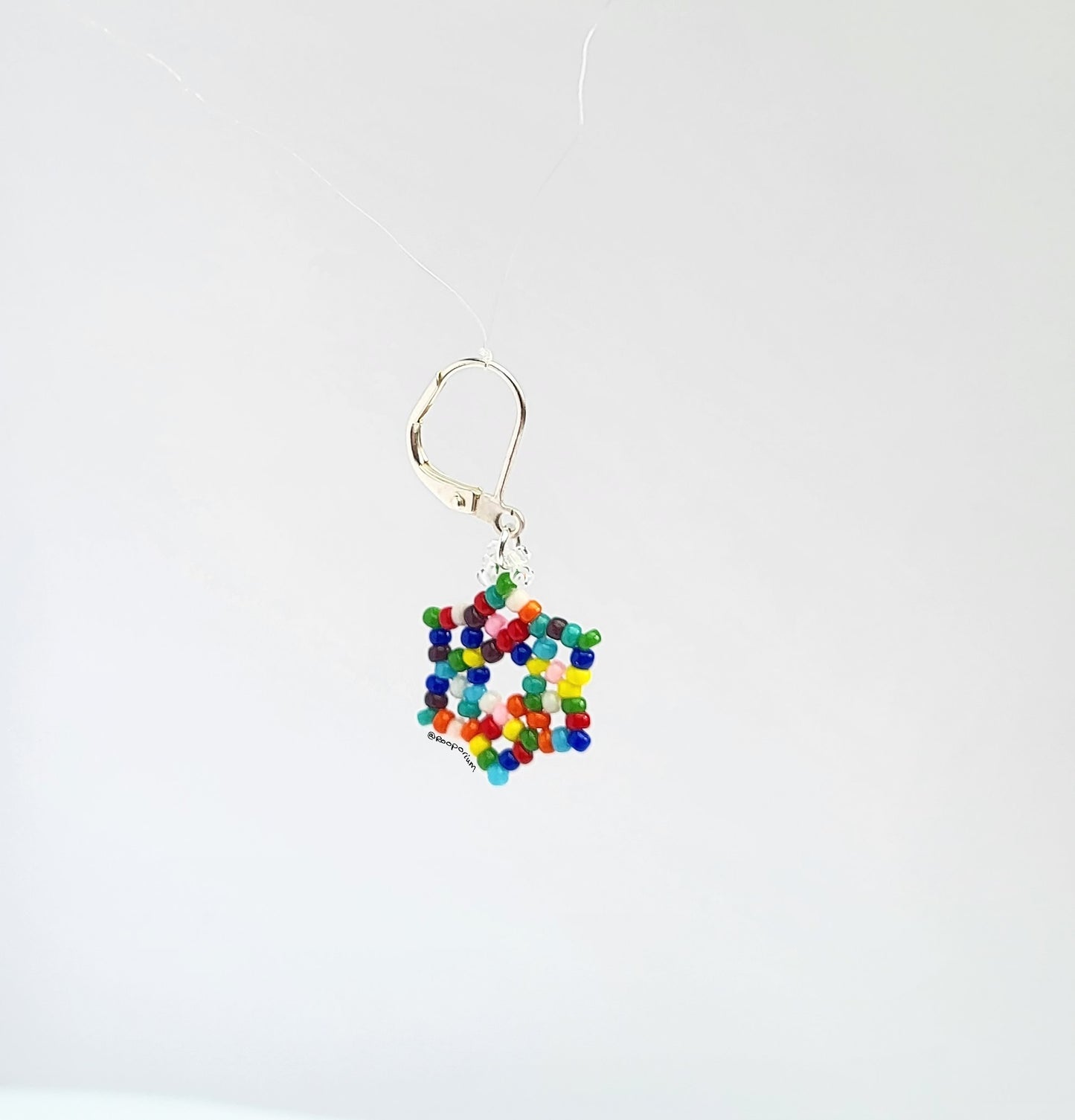 Rainbow Snowflake Stitch Marker or Progress Keeper
