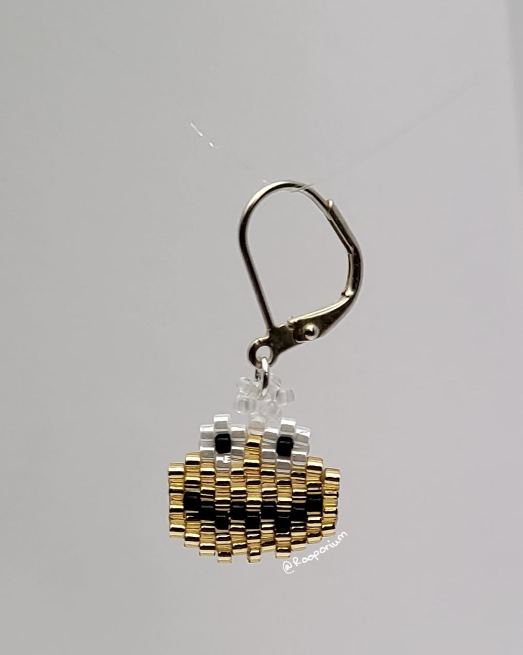 Gold Monster Stitch Marker or Progress Keeper