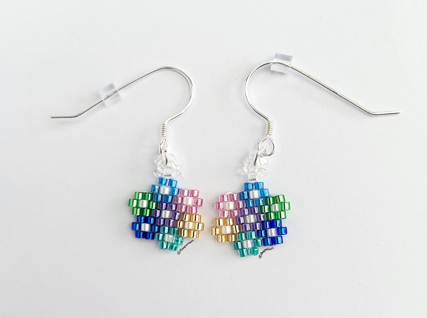 Multi Coloued Flower Earrings