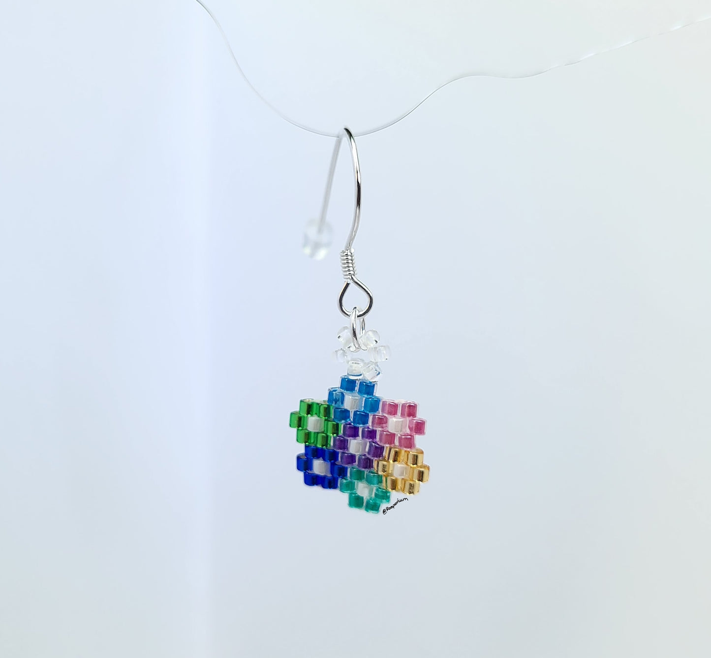 Multi Coloued Flower Earrings