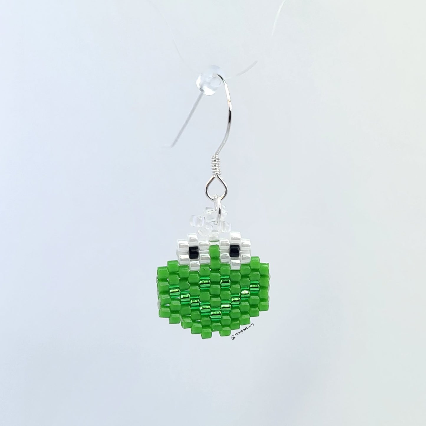 Green Frog Earrings