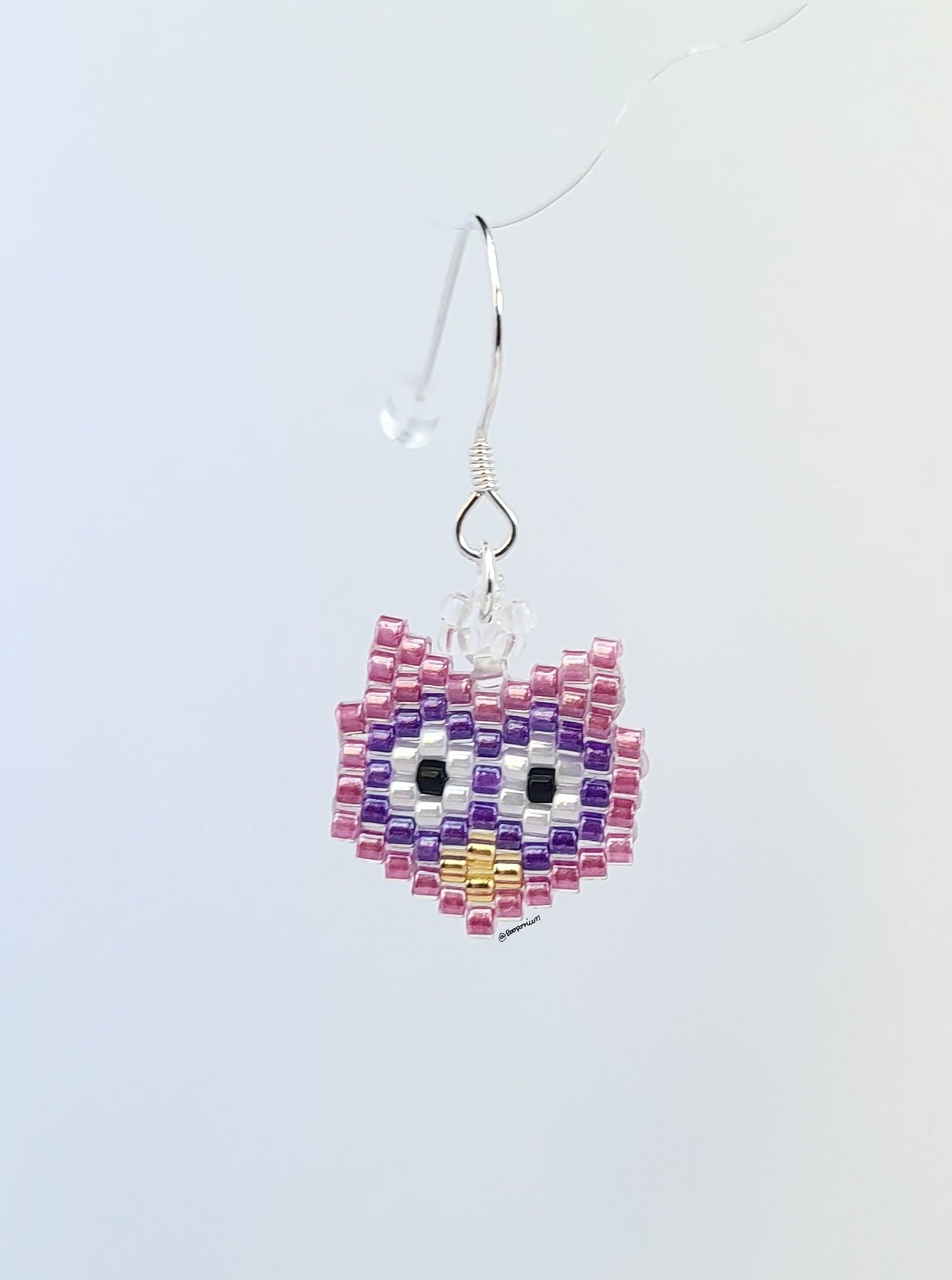 Pink Owl Earrings