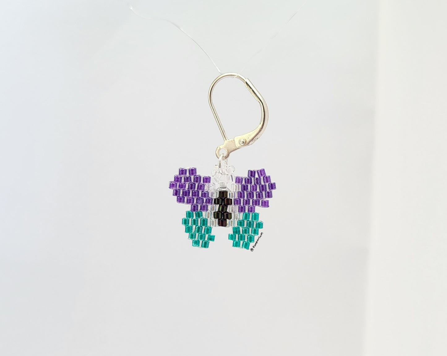 Purple and Turquoise Butterfly Stitch Marker