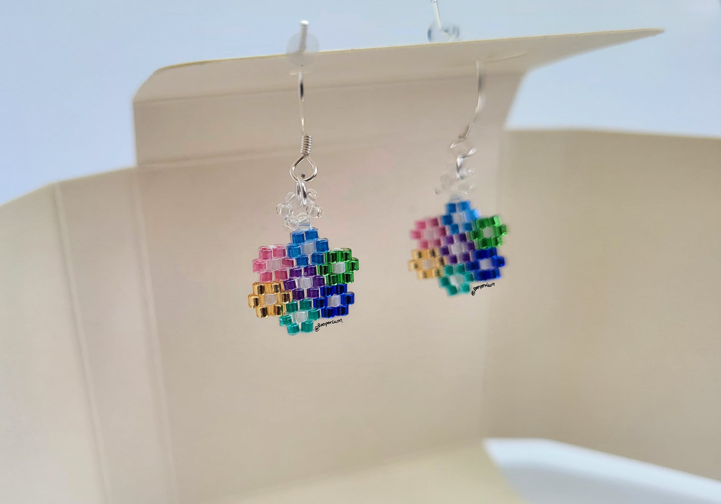 Multi Coloued Flower Earrings
