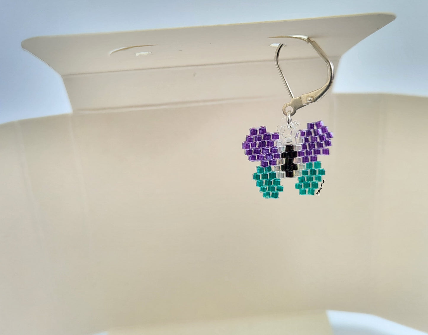 Purple and Turquoise Butterfly Stitch Marker